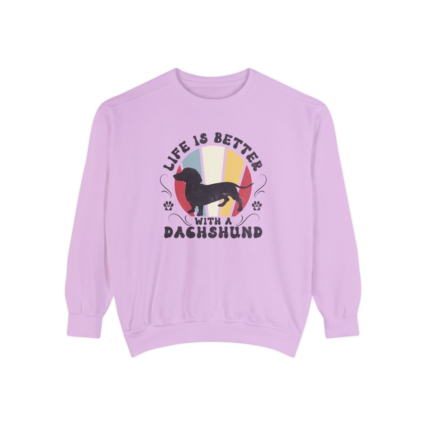 Life is Better With a Dachshund - Premium Sweatshirt Sweatshirt Orchid / S