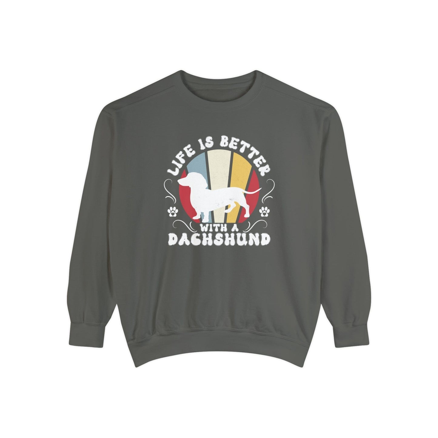 Life is Better With a Dachshund - Premium Sweatshirt Sweatshirt Pepper / S