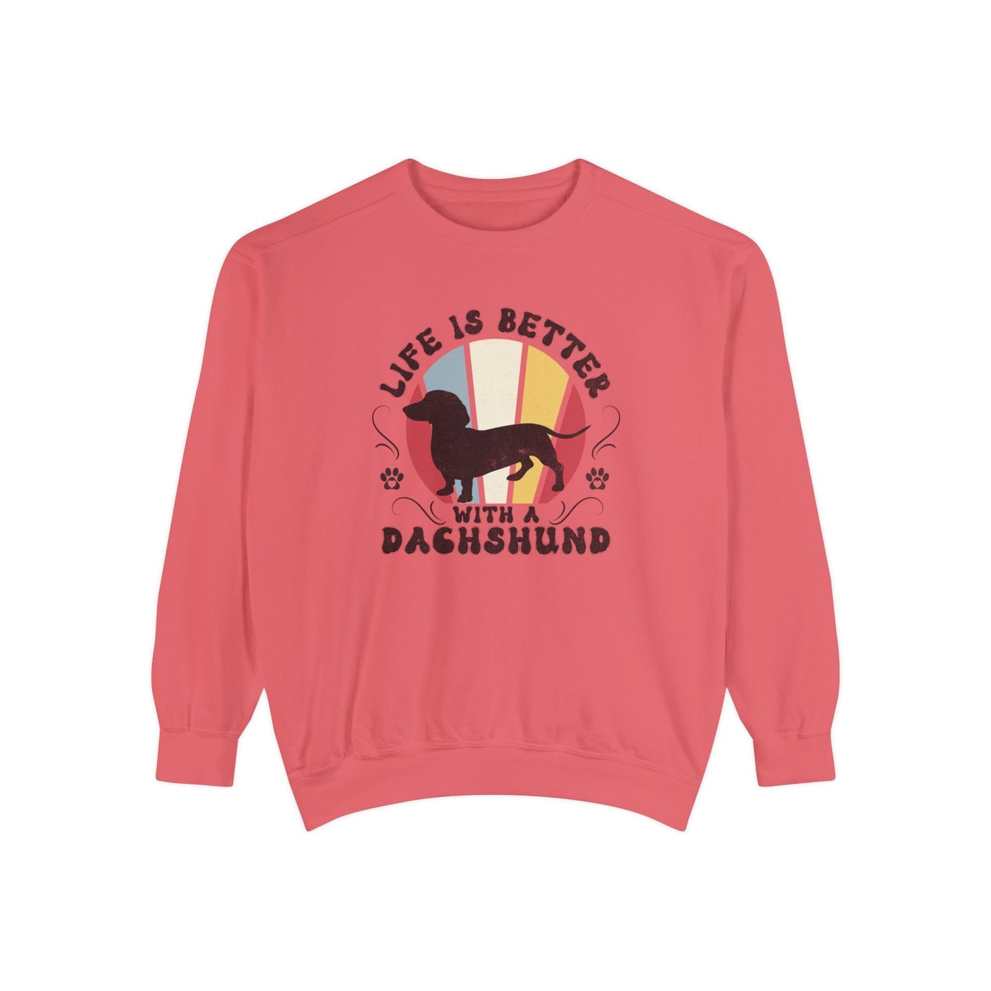 Life is Better With a Dachshund - Premium Sweatshirt Sweatshirt Watermelon / S