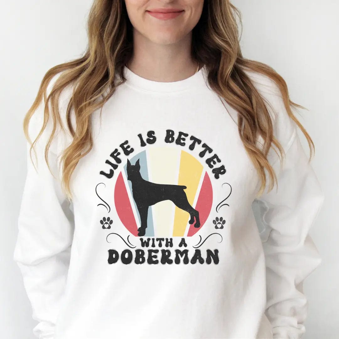 Life is Better With a Doberman - Premium Sweatshirt Sweatshirt