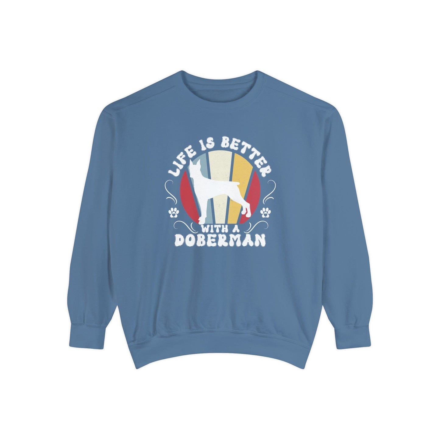 Life is Better With a Doberman - Premium Sweatshirt Sweatshirt Blue Jean / S