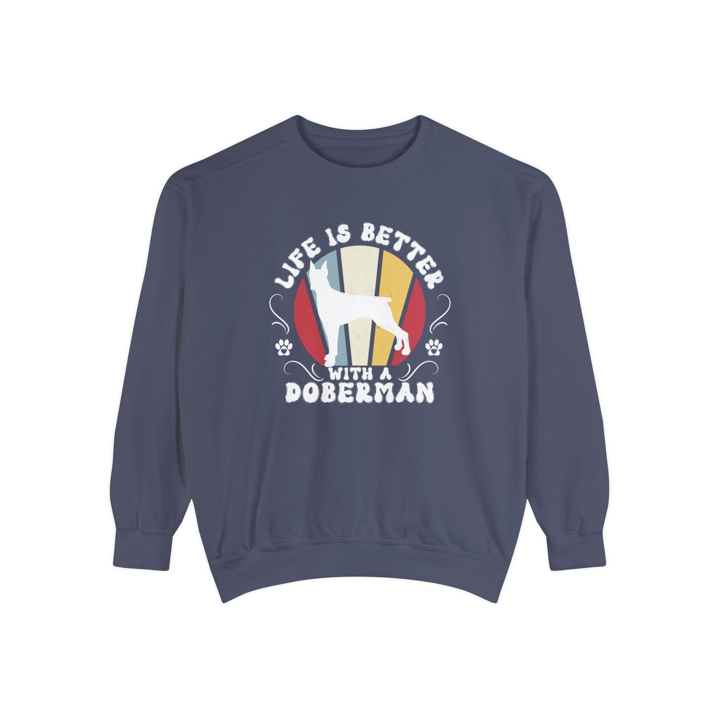 Life is Better With a Doberman - Premium Sweatshirt Sweatshirt Denim / S