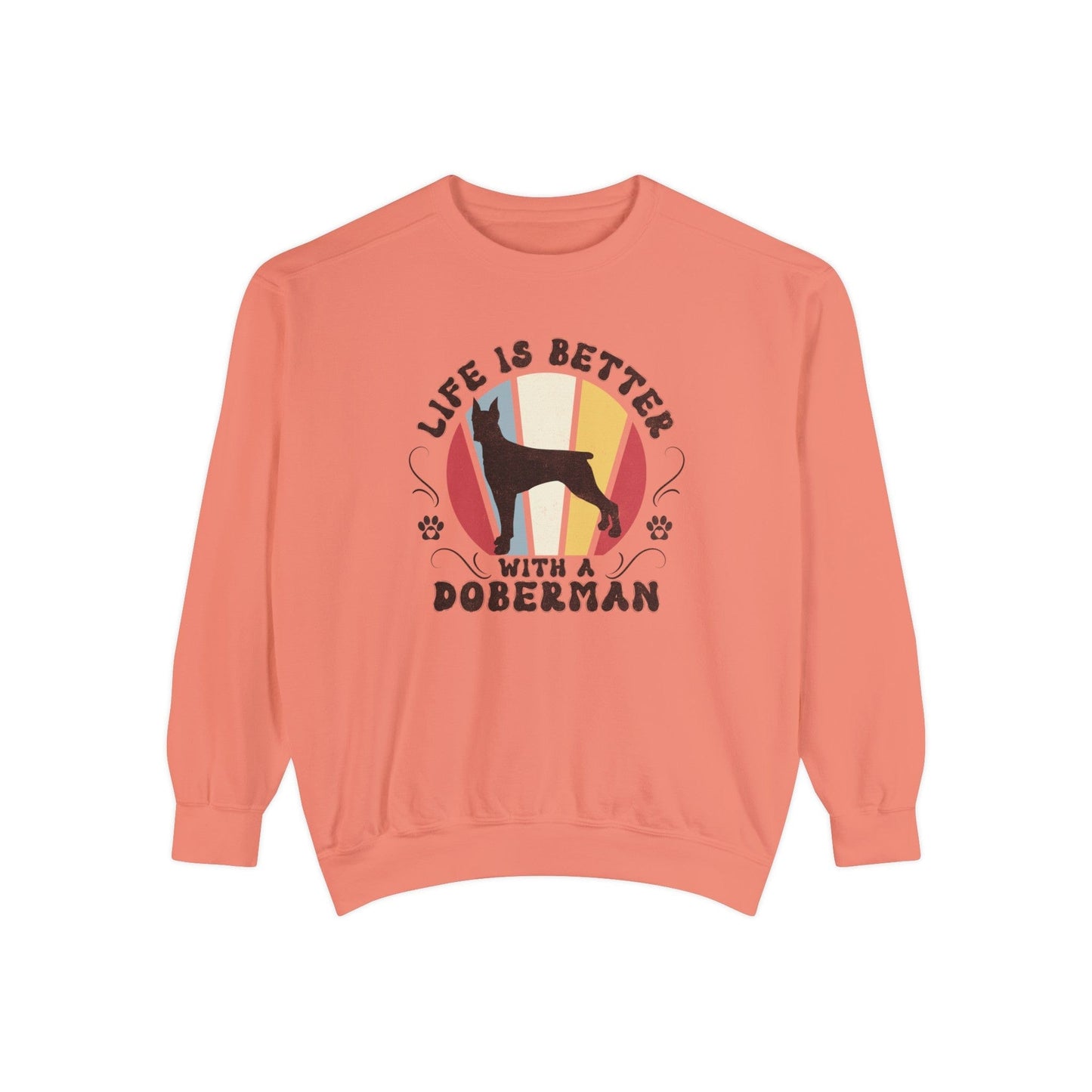 Life is Better With a Doberman - Premium Sweatshirt Sweatshirt Terracotta / S