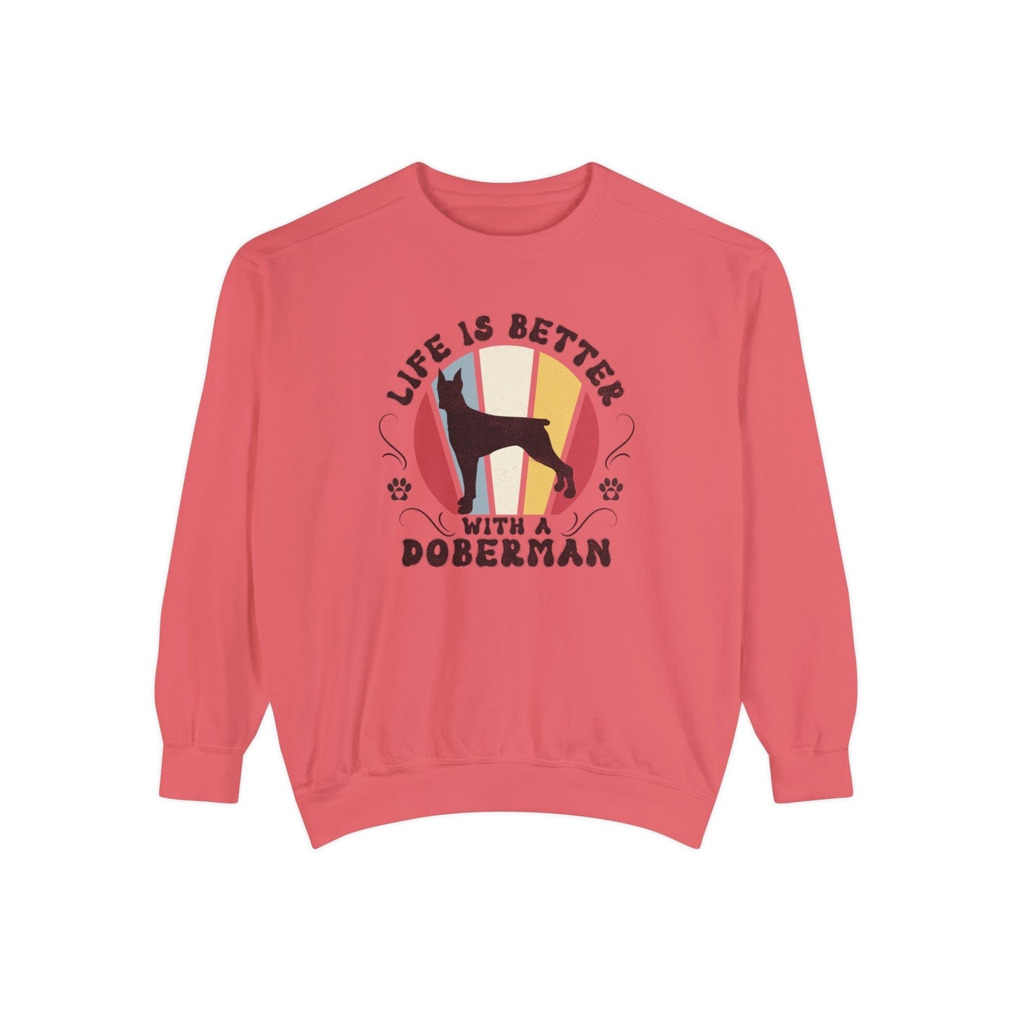 Life is Better With a Doberman - Premium Sweatshirt Sweatshirt Watermelon / S