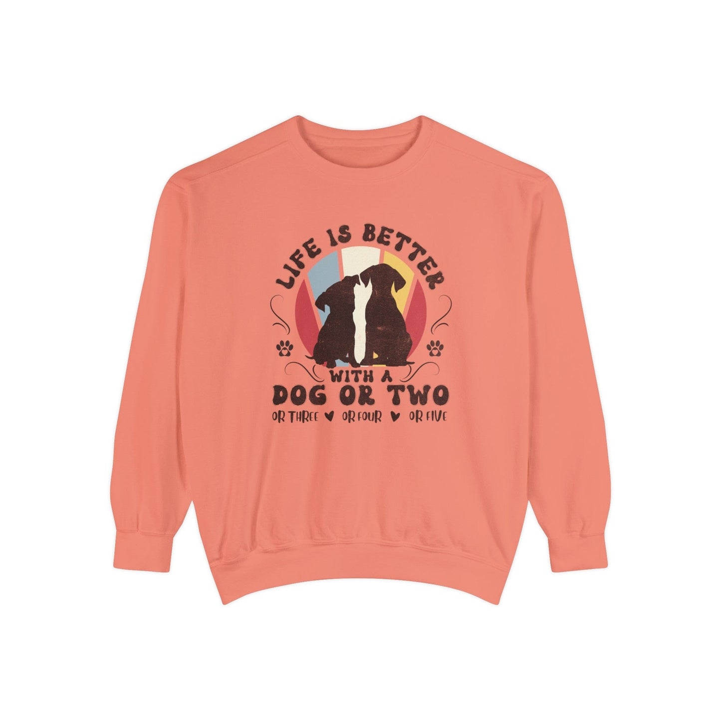 Life is Better With a Dog or Five - Premium Sweatshirt Sweatshirt Terracotta / S
