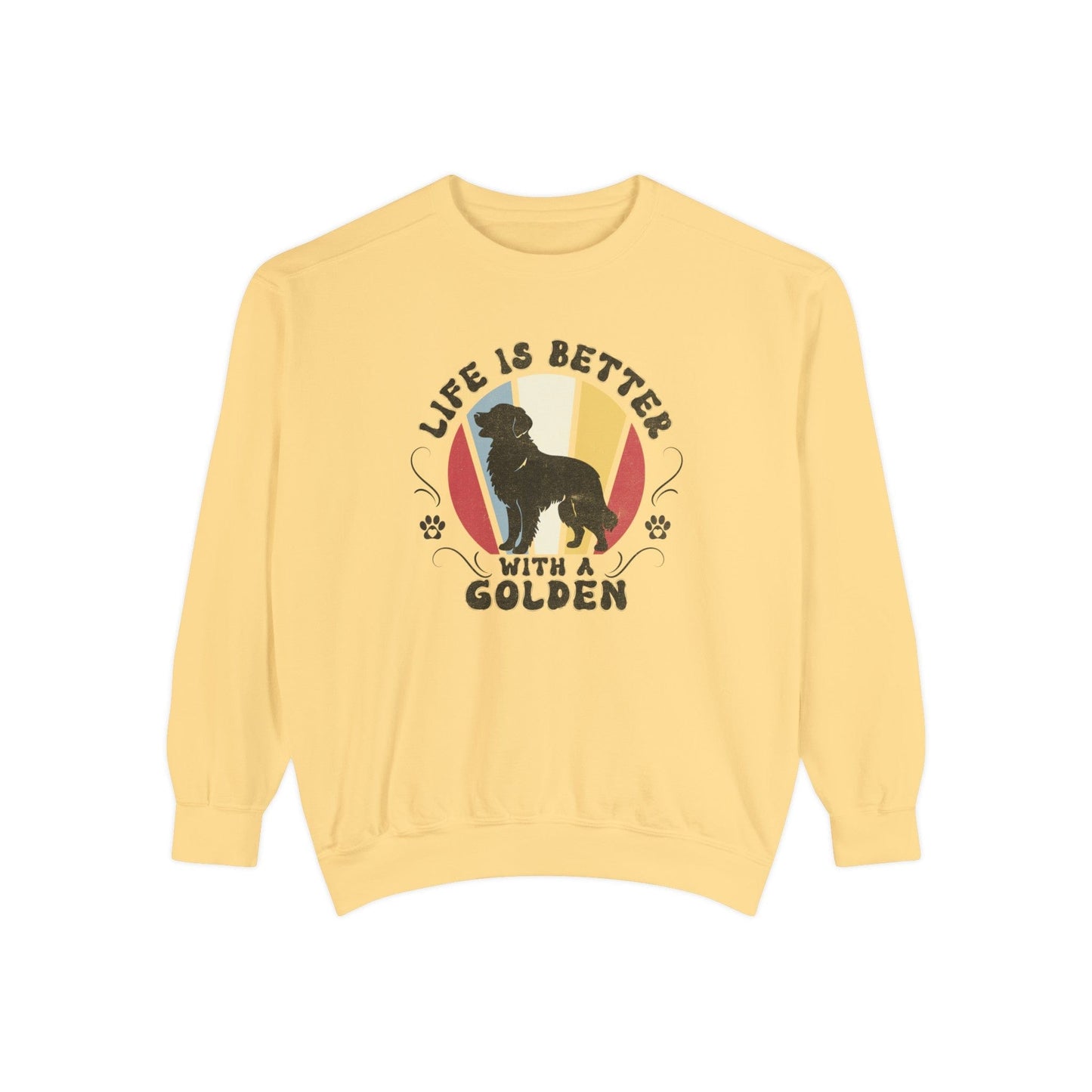 Life is Better With a Golden Retriever - Premium Sweatshirt Sweatshirt Butter / S