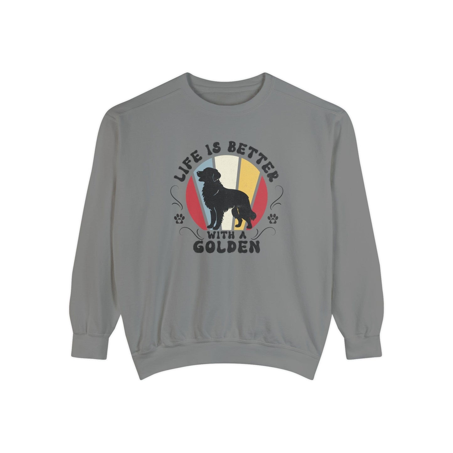 Life is Better With a Golden Retriever - Premium Sweatshirt Sweatshirt Grey / S