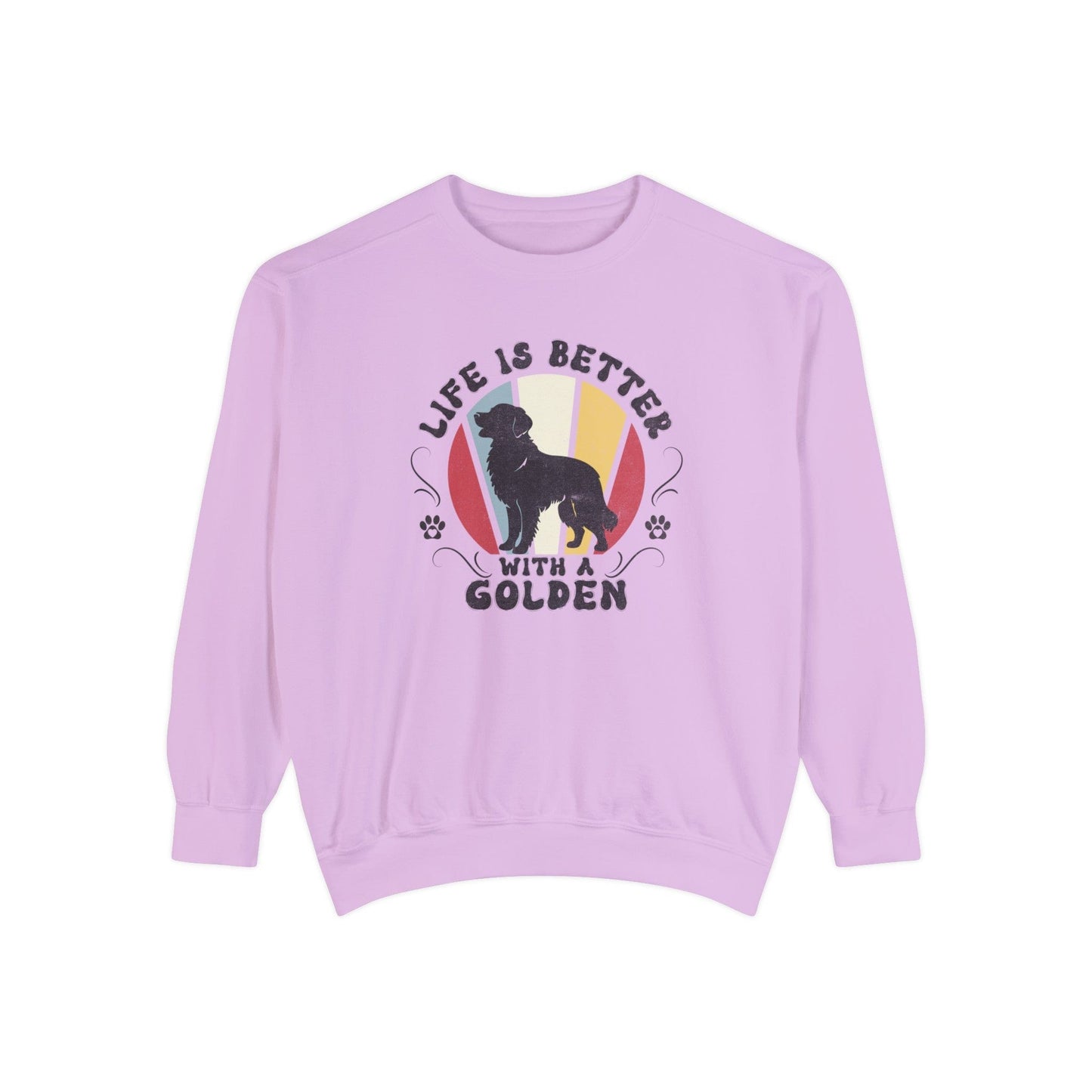 Life is Better With a Golden Retriever - Premium Sweatshirt Sweatshirt Orchid / S