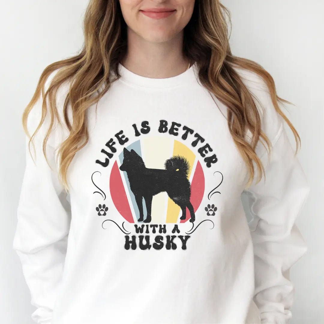 Life is Better With a Husky - Premium Sweatshirt Sweatshirt