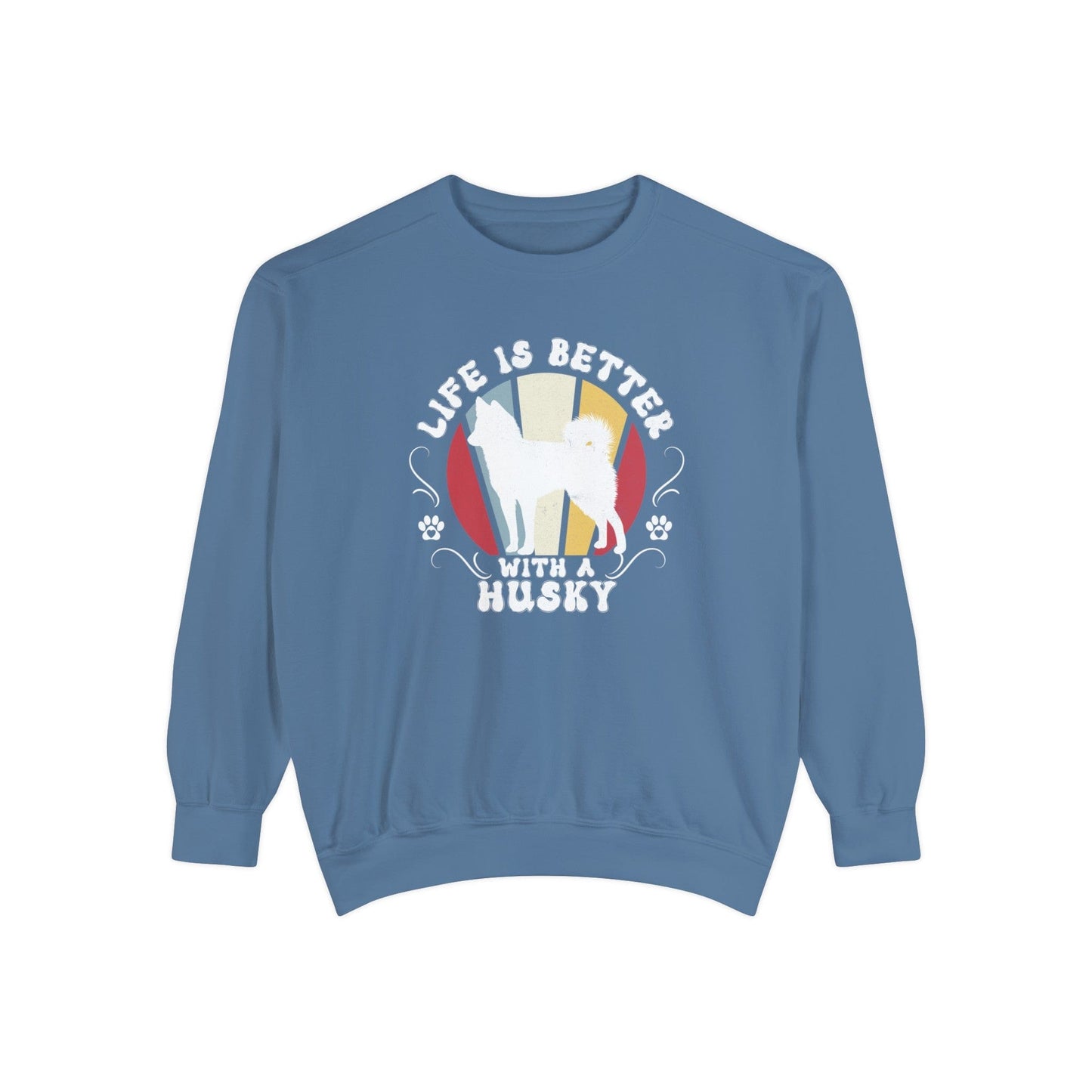 Life is Better With a Husky - Premium Sweatshirt Sweatshirt Blue Jean / S