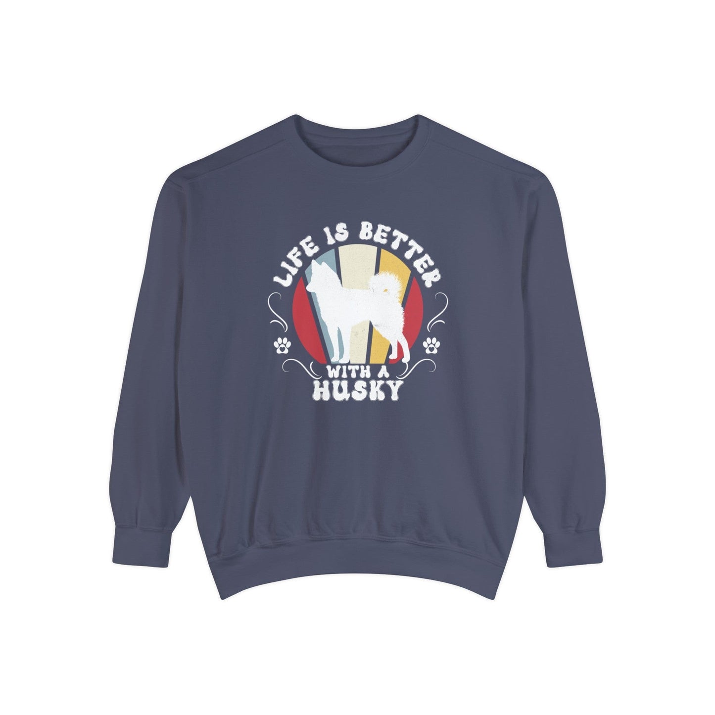 Life is Better With a Husky - Premium Sweatshirt Sweatshirt Denim / S