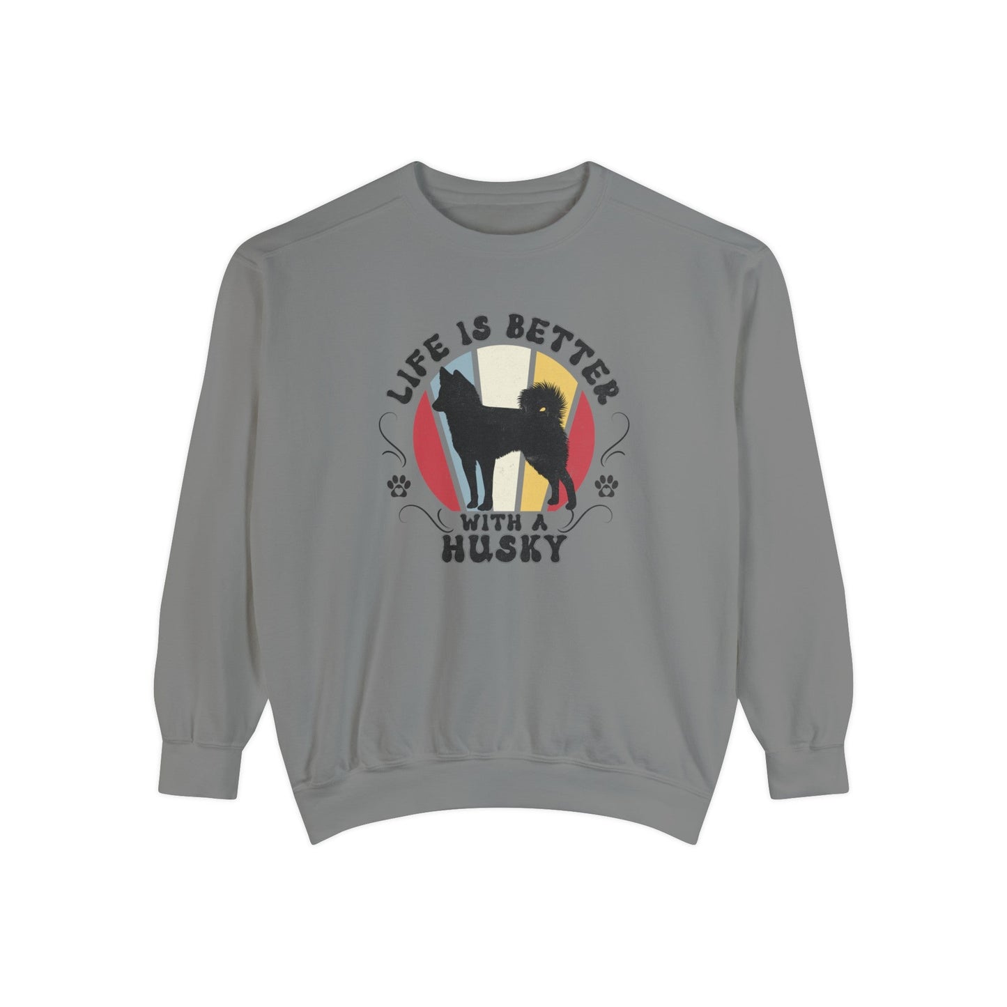 Life is Better With a Husky - Premium Sweatshirt Sweatshirt Grey / S