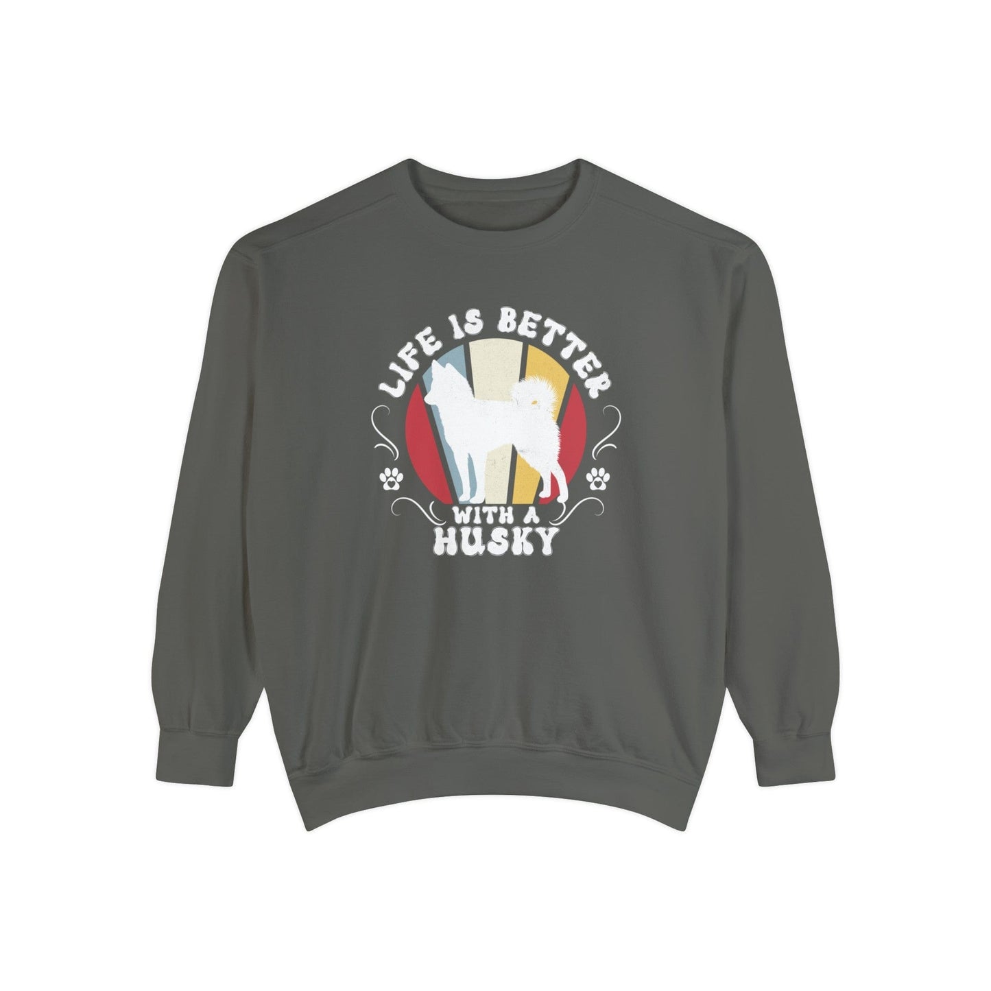 Life is Better With a Husky - Premium Sweatshirt Sweatshirt Pepper / S