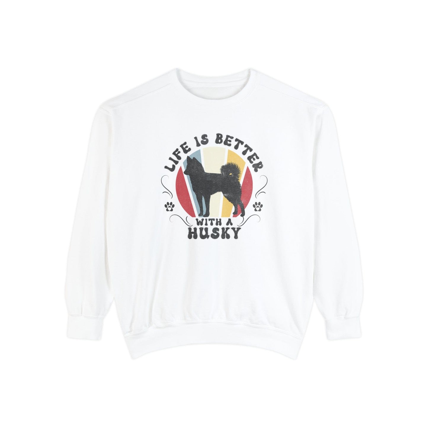 Life is Better With a Husky - Premium Sweatshirt Sweatshirt White / S