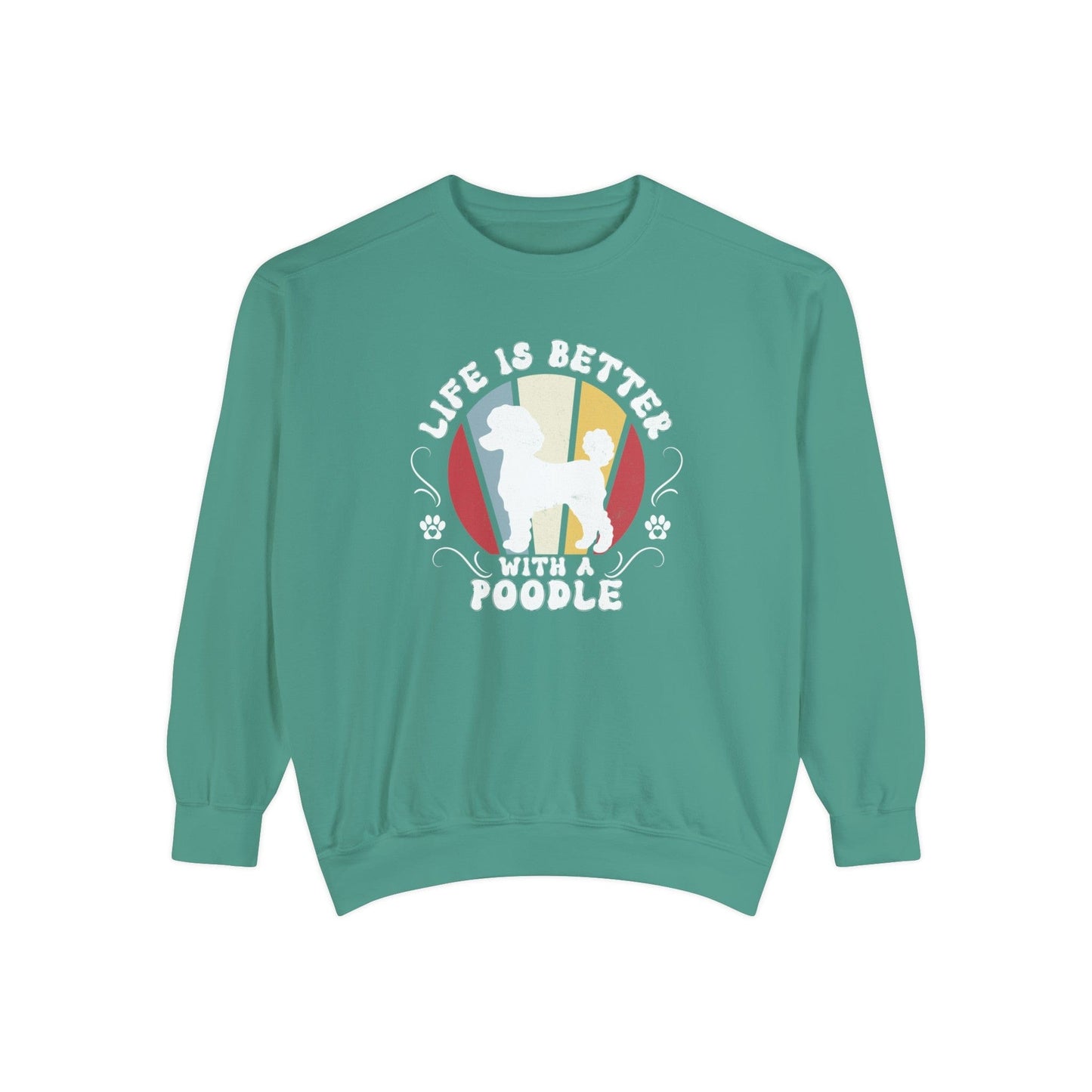 Life is Better With a Poodle - Premium Sweatshirt Sweatshirt Light Green / S