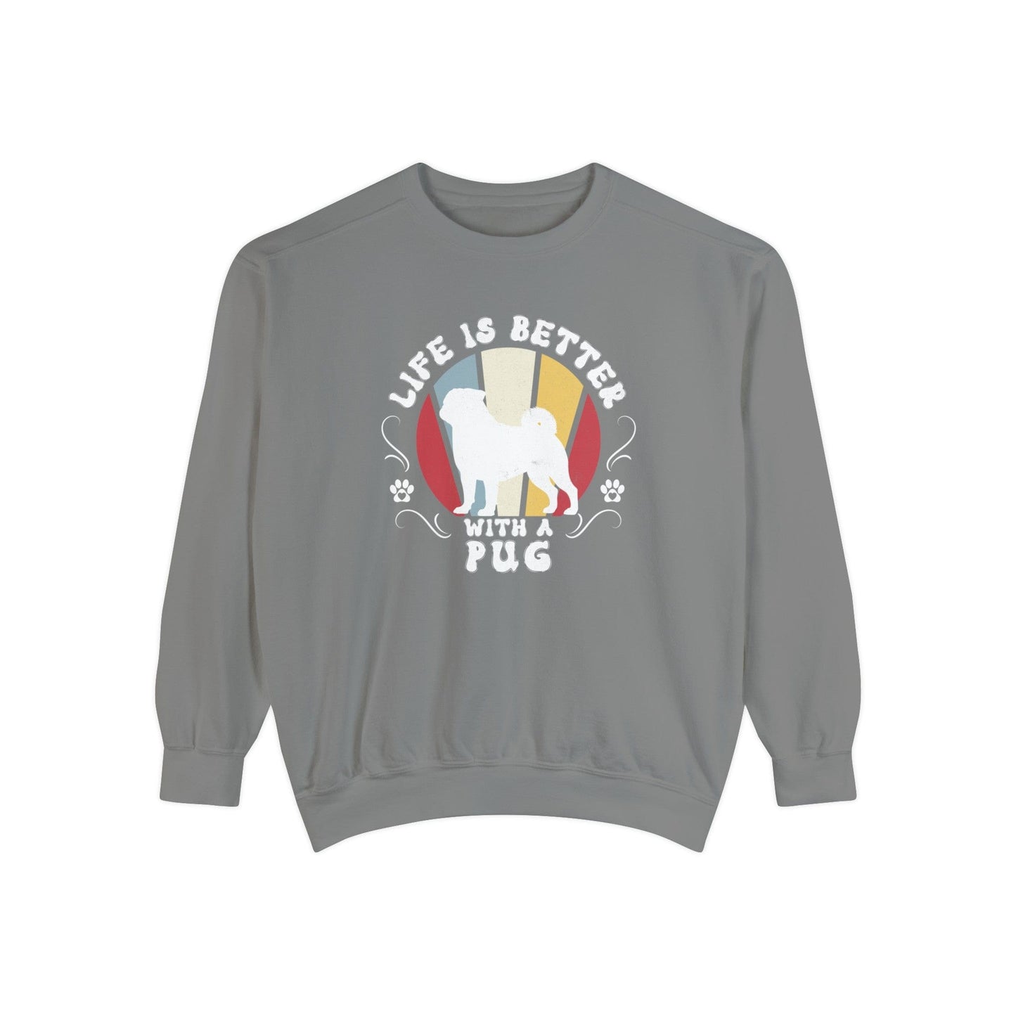 Life is Better With a Pug - Premium Sweatshirt Sweatshirt Grey / S
