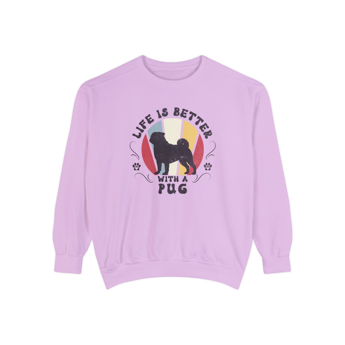 Life is Better With a Pug - Premium Sweatshirt Sweatshirt Orchid / S