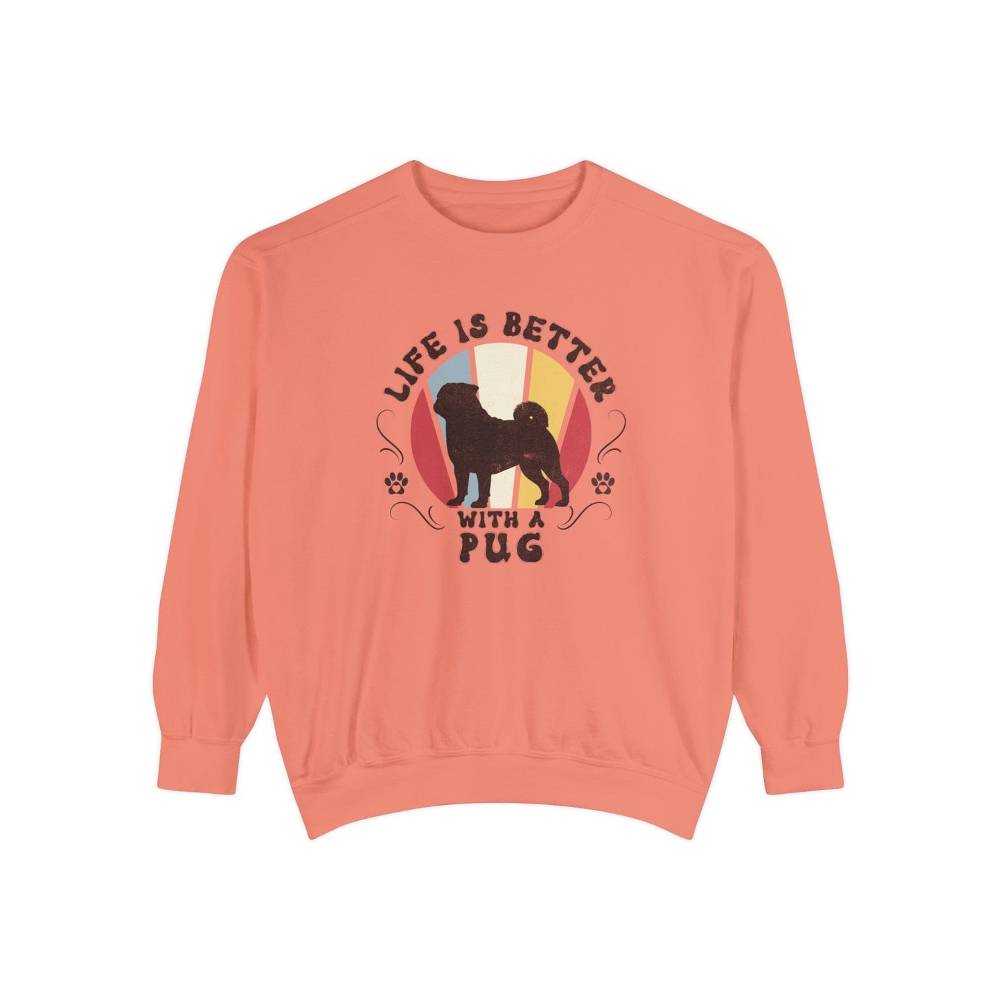 Life is Better With a Pug - Premium Sweatshirt Sweatshirt Terracotta / S