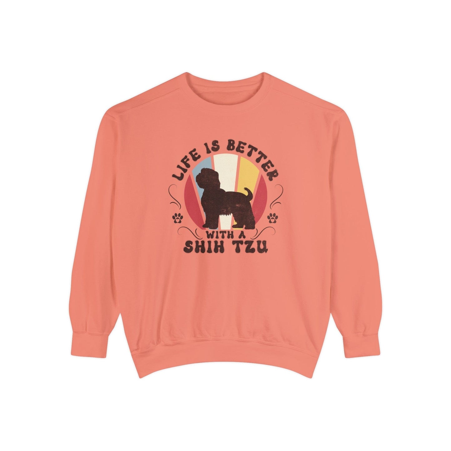 Life is Better With a Shih Tzu - Premium Sweatshirt Sweatshirt Terracotta / S