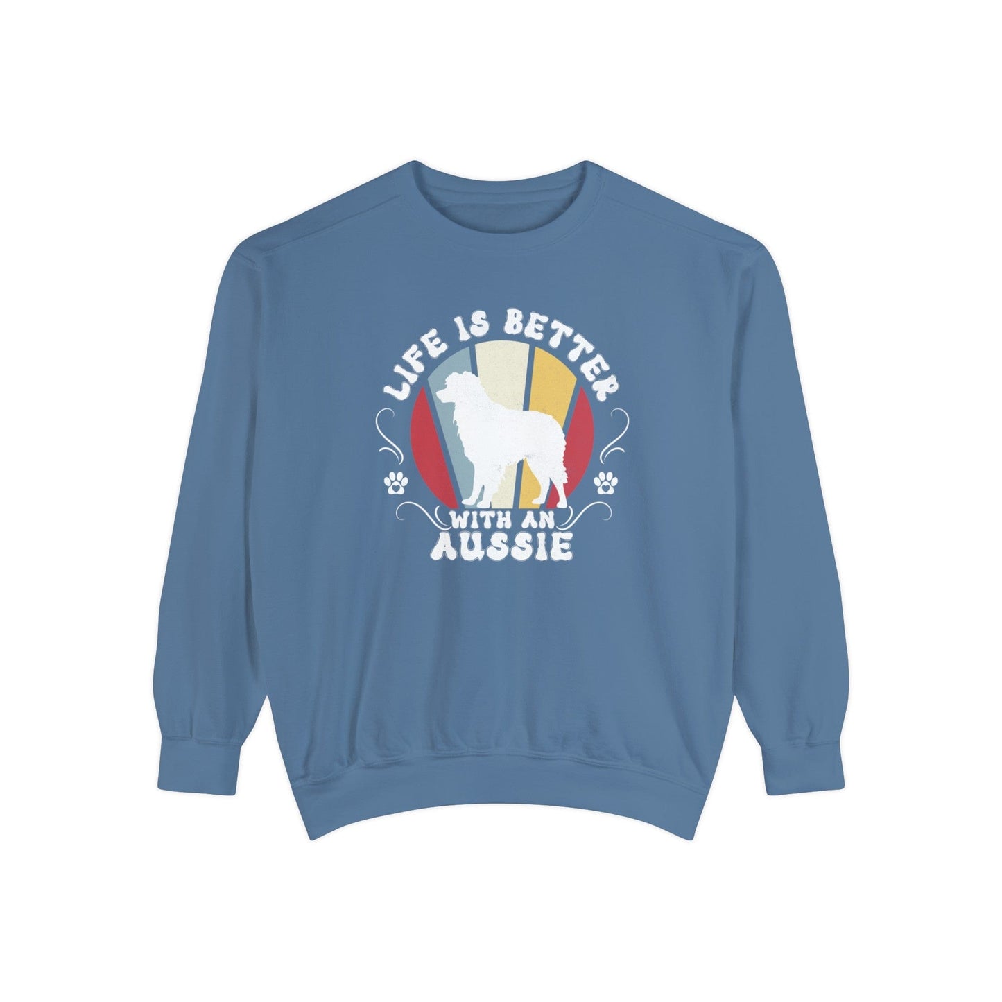 Life is Better With an Aussie - Premium Sweatshirt Sweatshirt Blue Jean / S