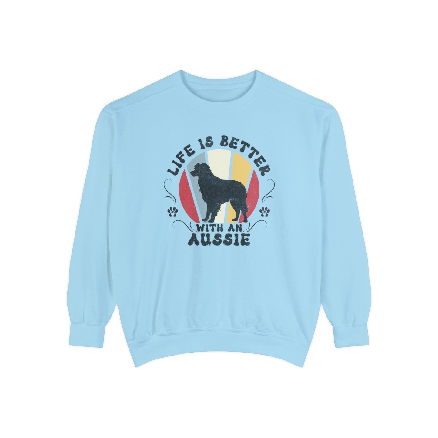 Life is Better With an Aussie - Premium Sweatshirt Sweatshirt Chambray / S