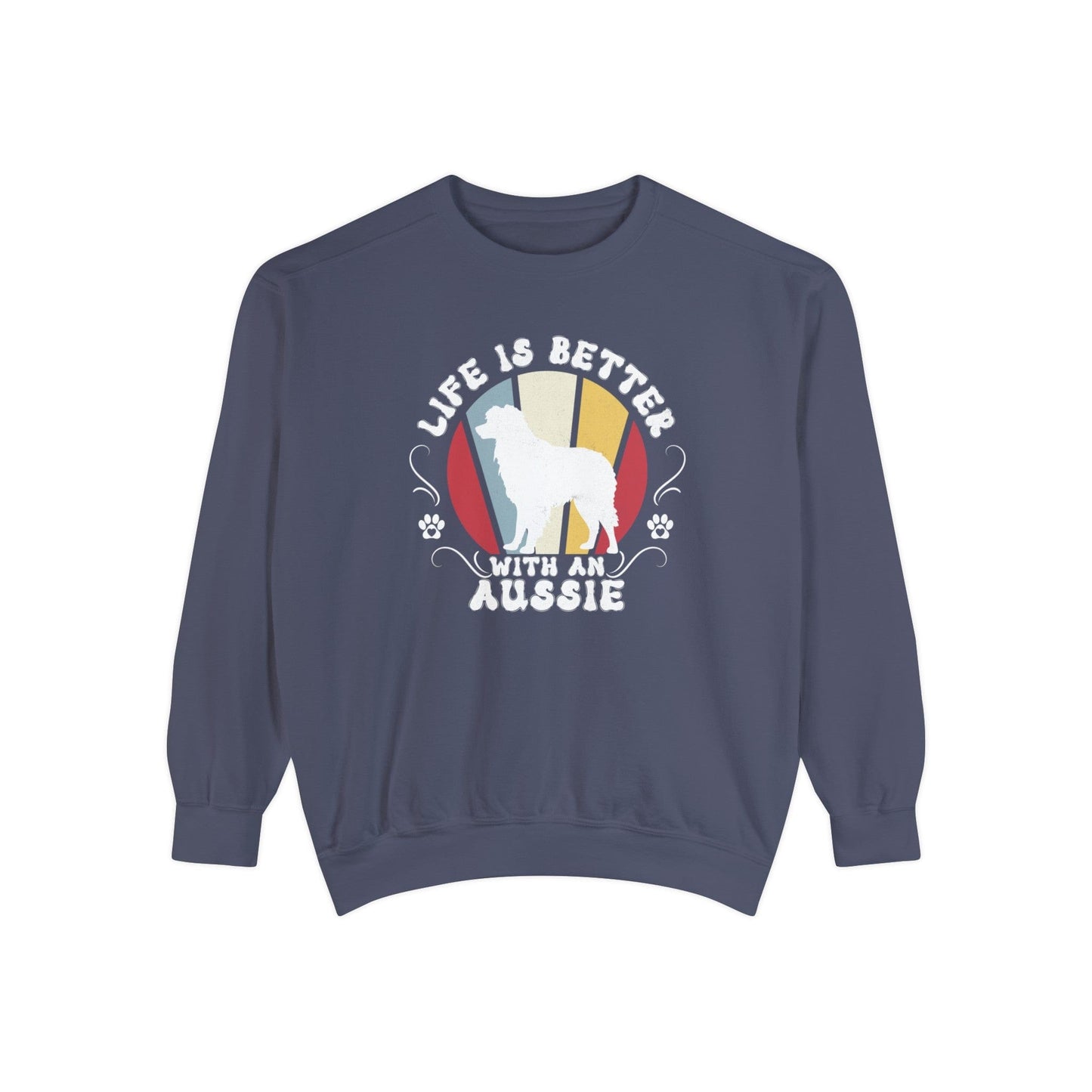 Life is Better With an Aussie - Premium Sweatshirt Sweatshirt Denim / S
