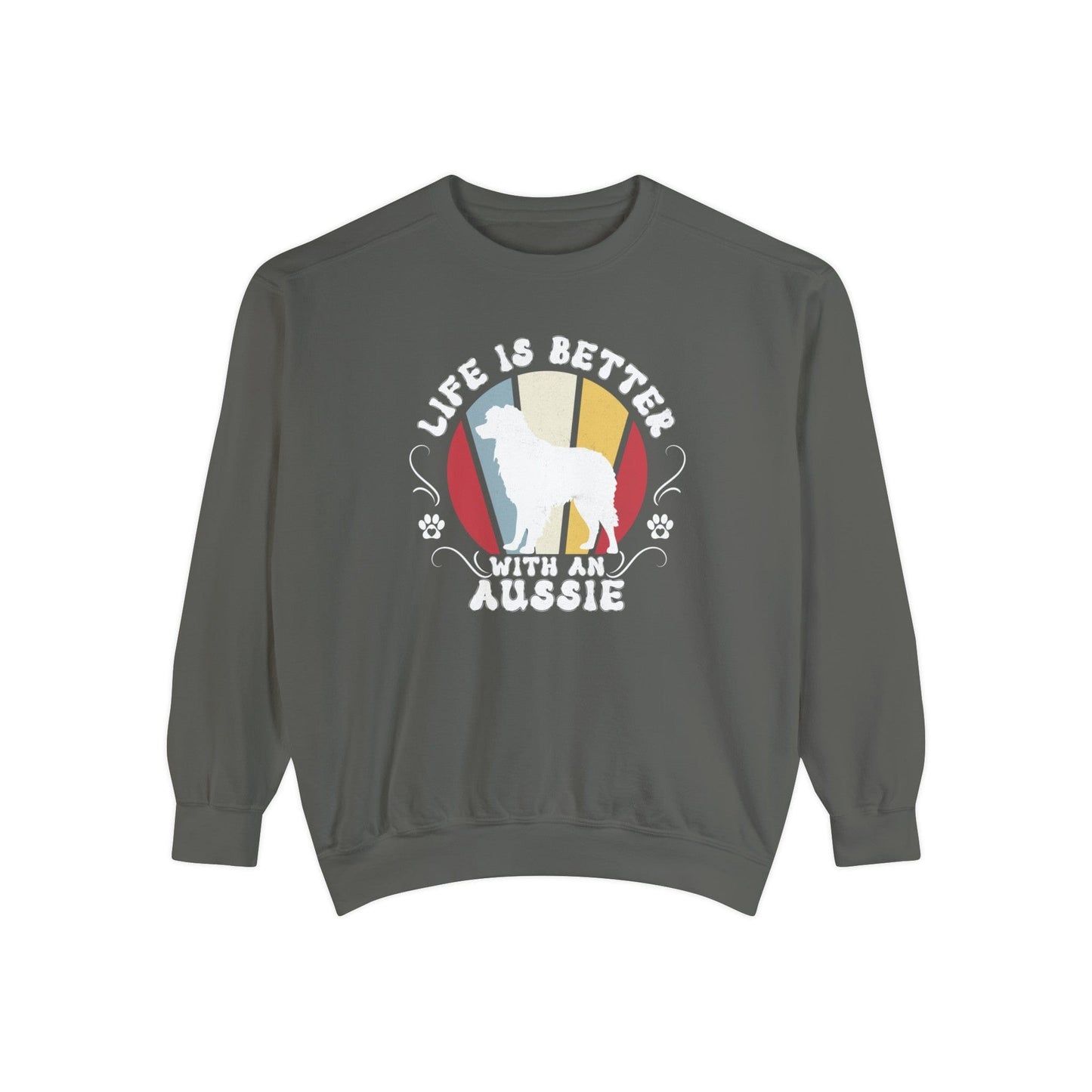 Life is Better With an Aussie - Premium Sweatshirt Sweatshirt Pepper / S