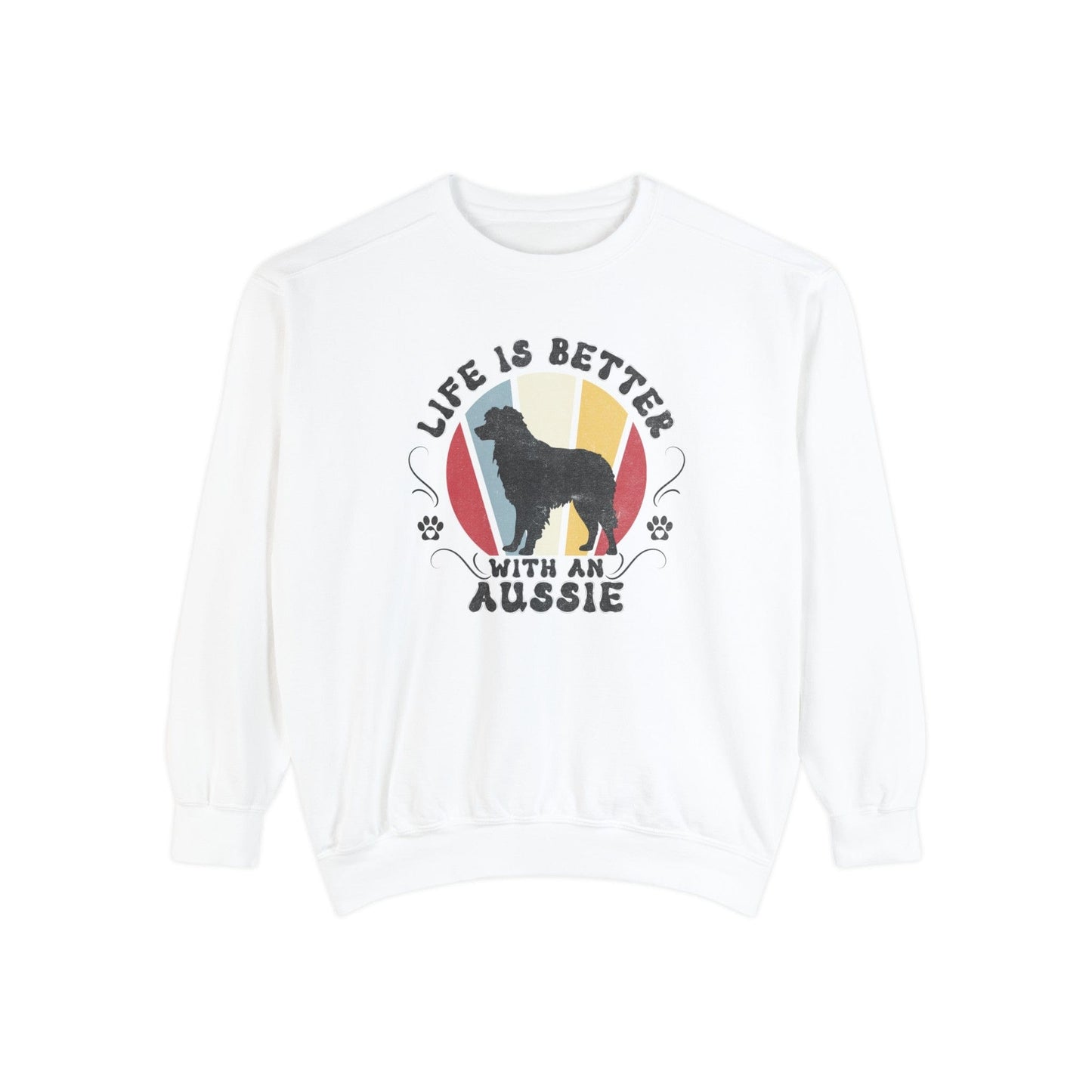 Life is Better With an Aussie - Premium Sweatshirt Sweatshirt White / S