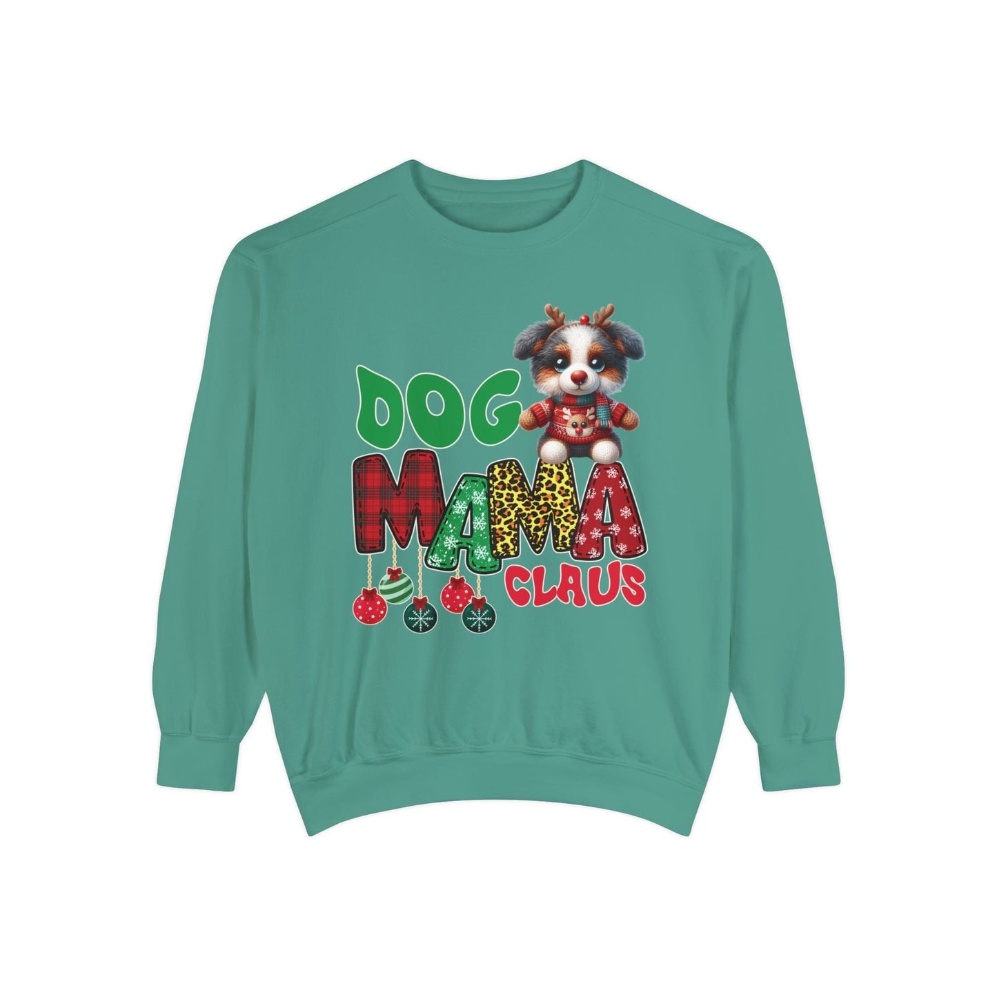 Aussie Mama Claus Sweatshirt Sweatshirt Light Green / S