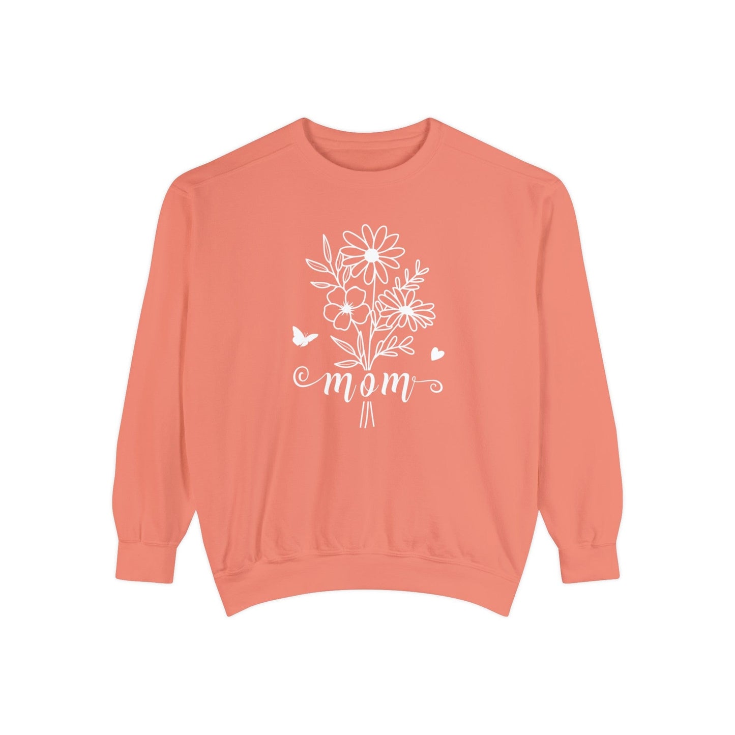 Minimalist Mom Floral Outline - Premium Sweatshirt Sweatshirt Terracotta / S