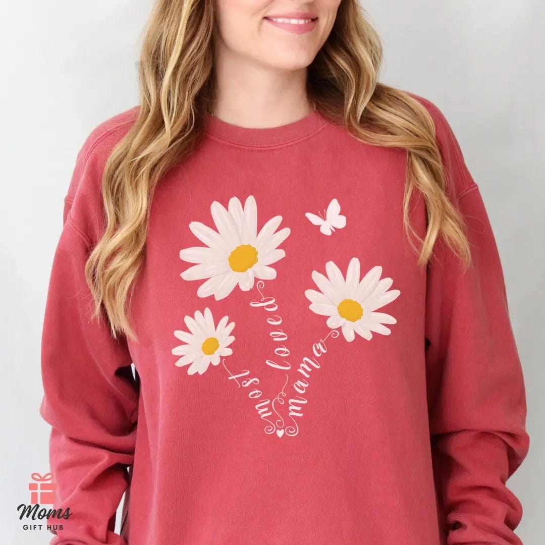 Most Loved Mama Daisy - Premium Sweatshirt Sweatshirt
