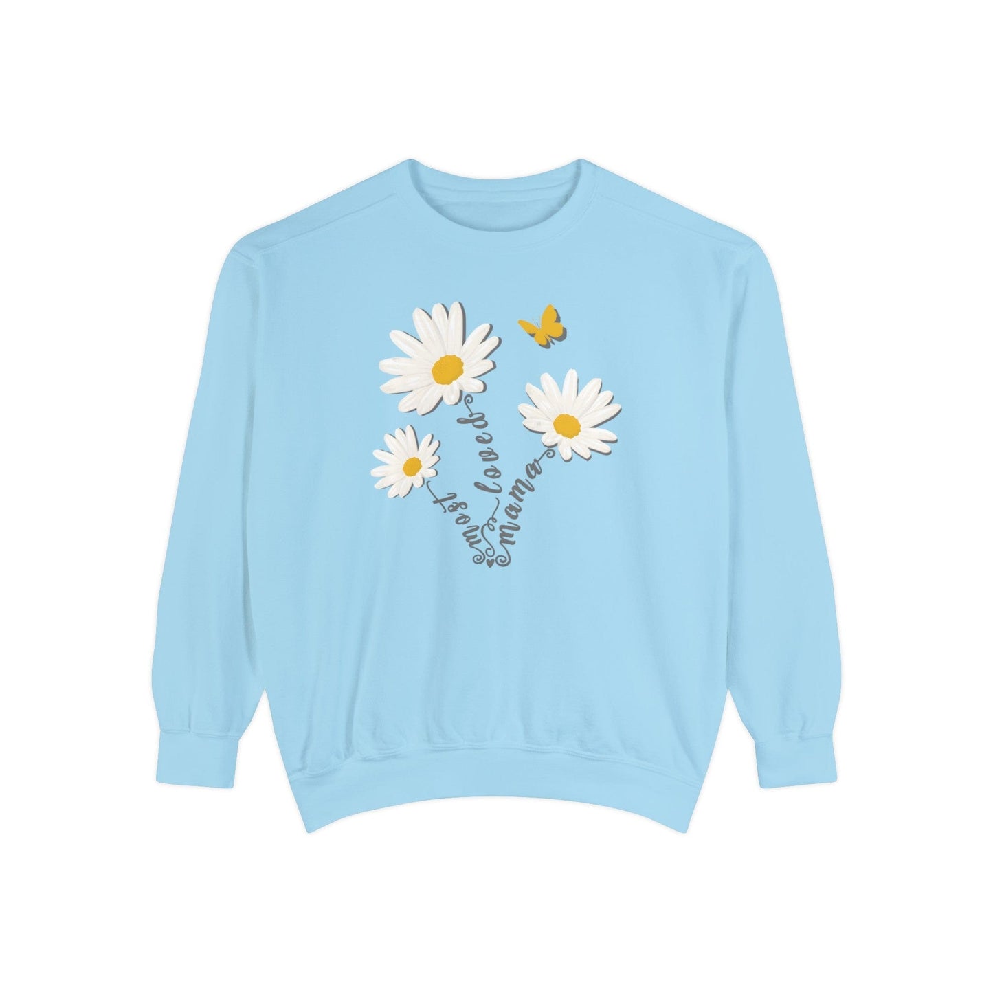 Most Loved Mama Daisy - Premium Sweatshirt Sweatshirt Chambray / S