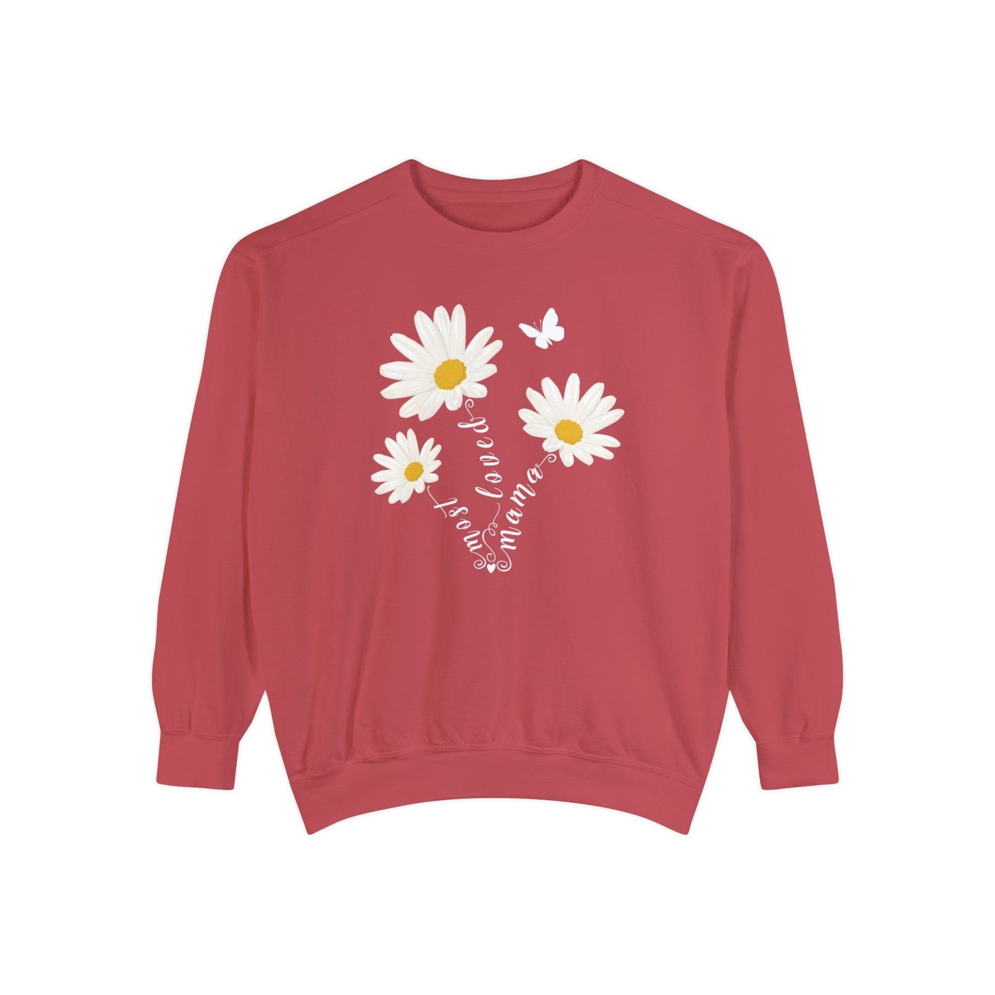 Most Loved Mama Daisy - Premium Sweatshirt Sweatshirt Crimson / S