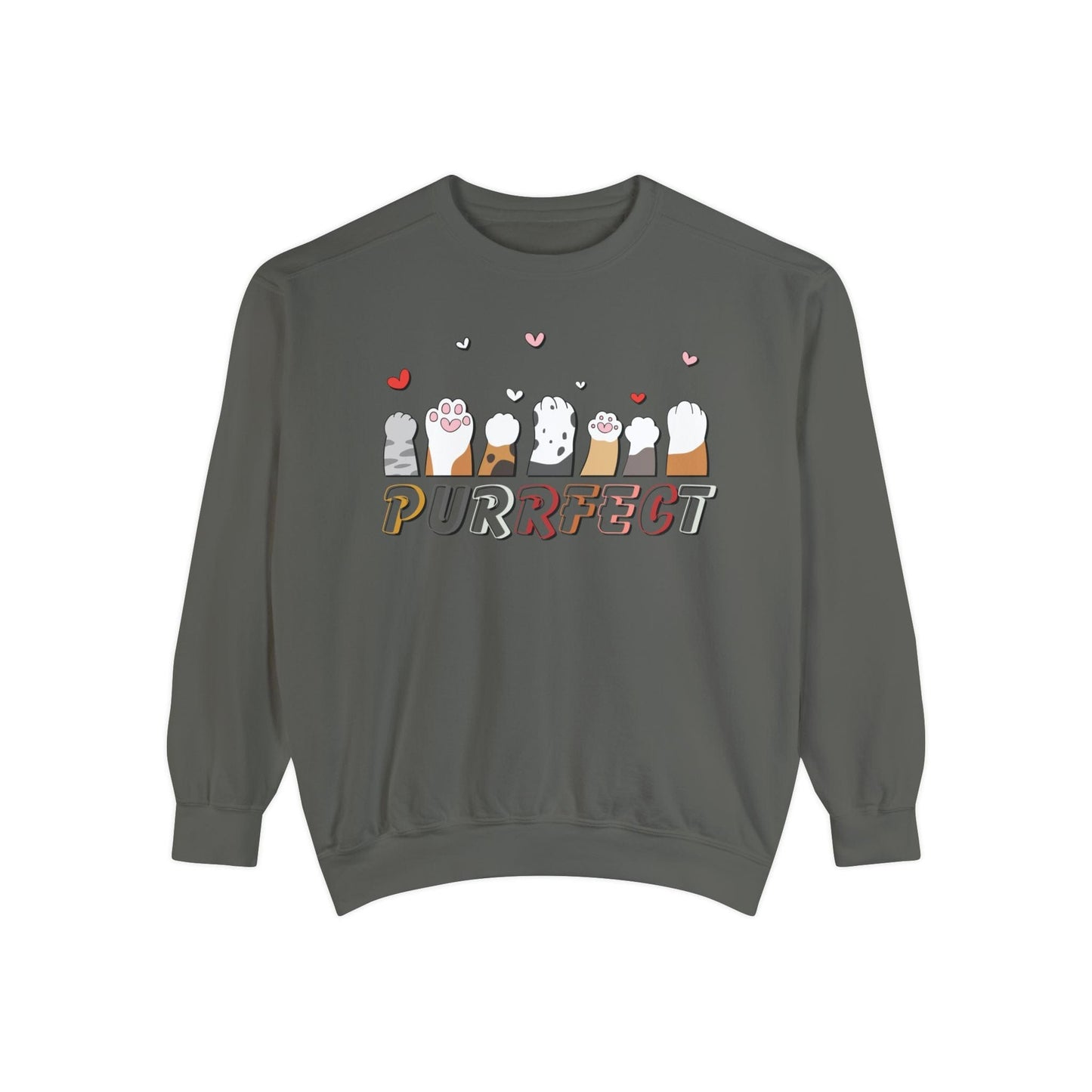 Purrfect Cat Lover Sweatshirt Sweatshirt Pepper / S