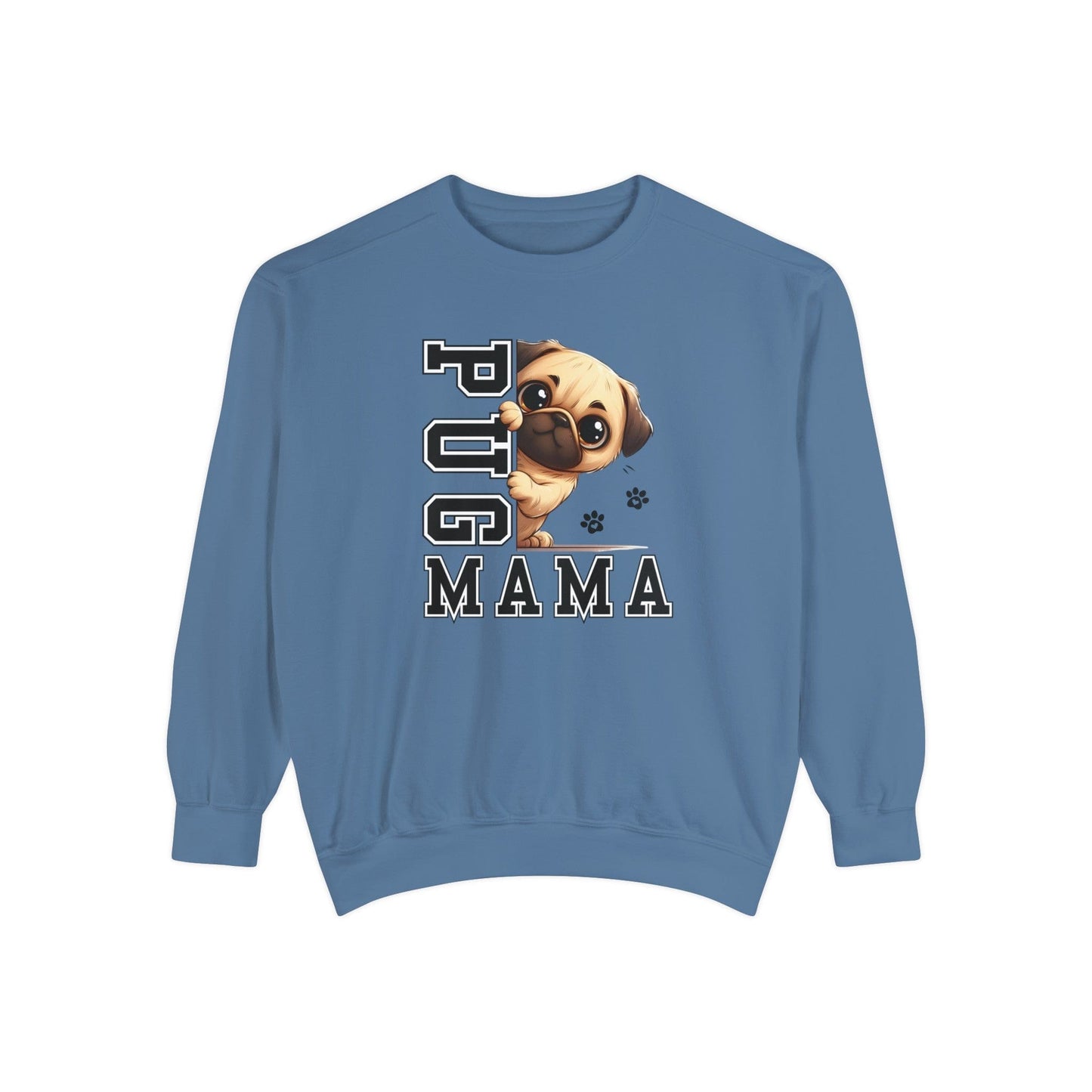 Pug Mama - Premium Sweatshirt Sweatshirt Blue Jean / S
