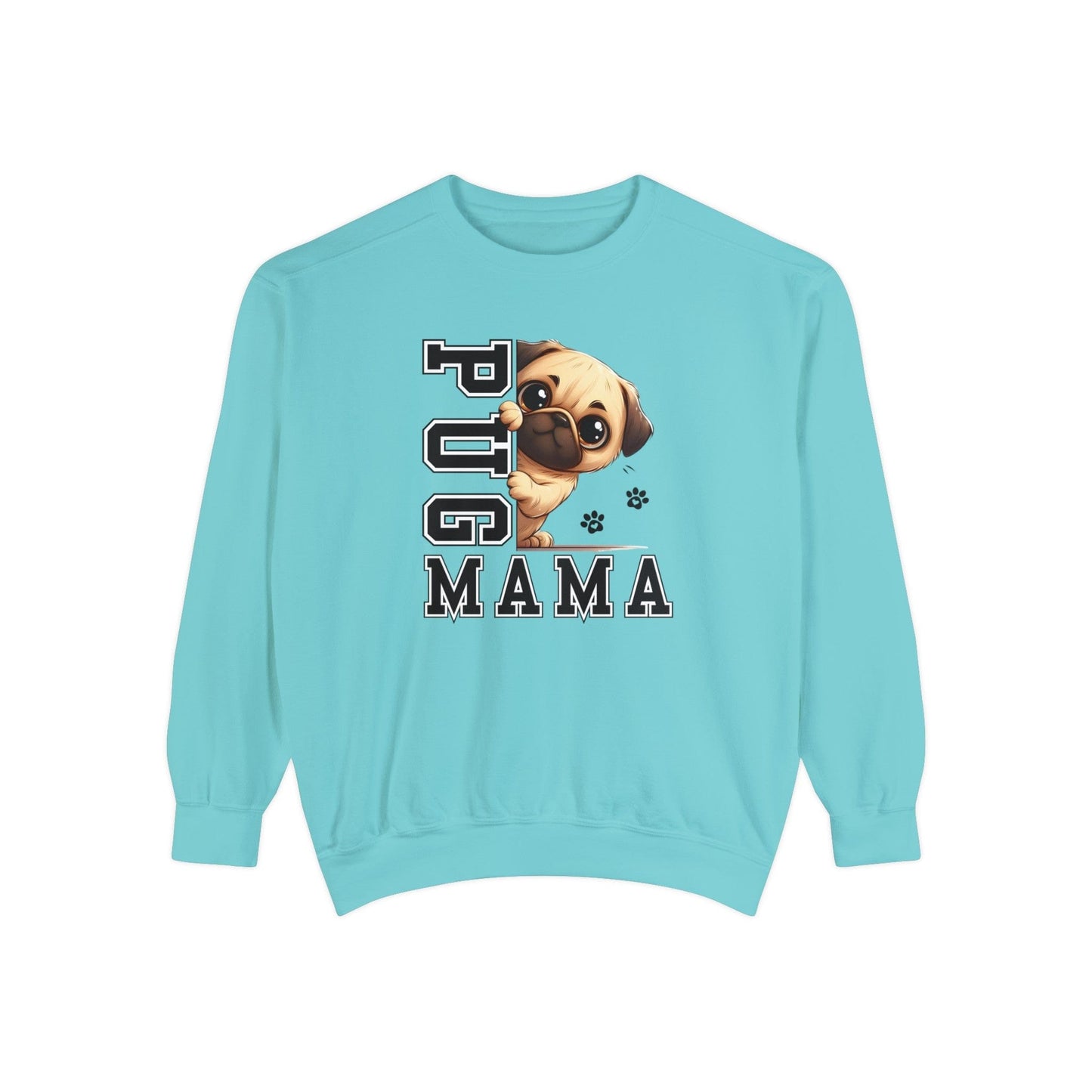Pug Mama - Premium Sweatshirt Sweatshirt Chalky Mint / S