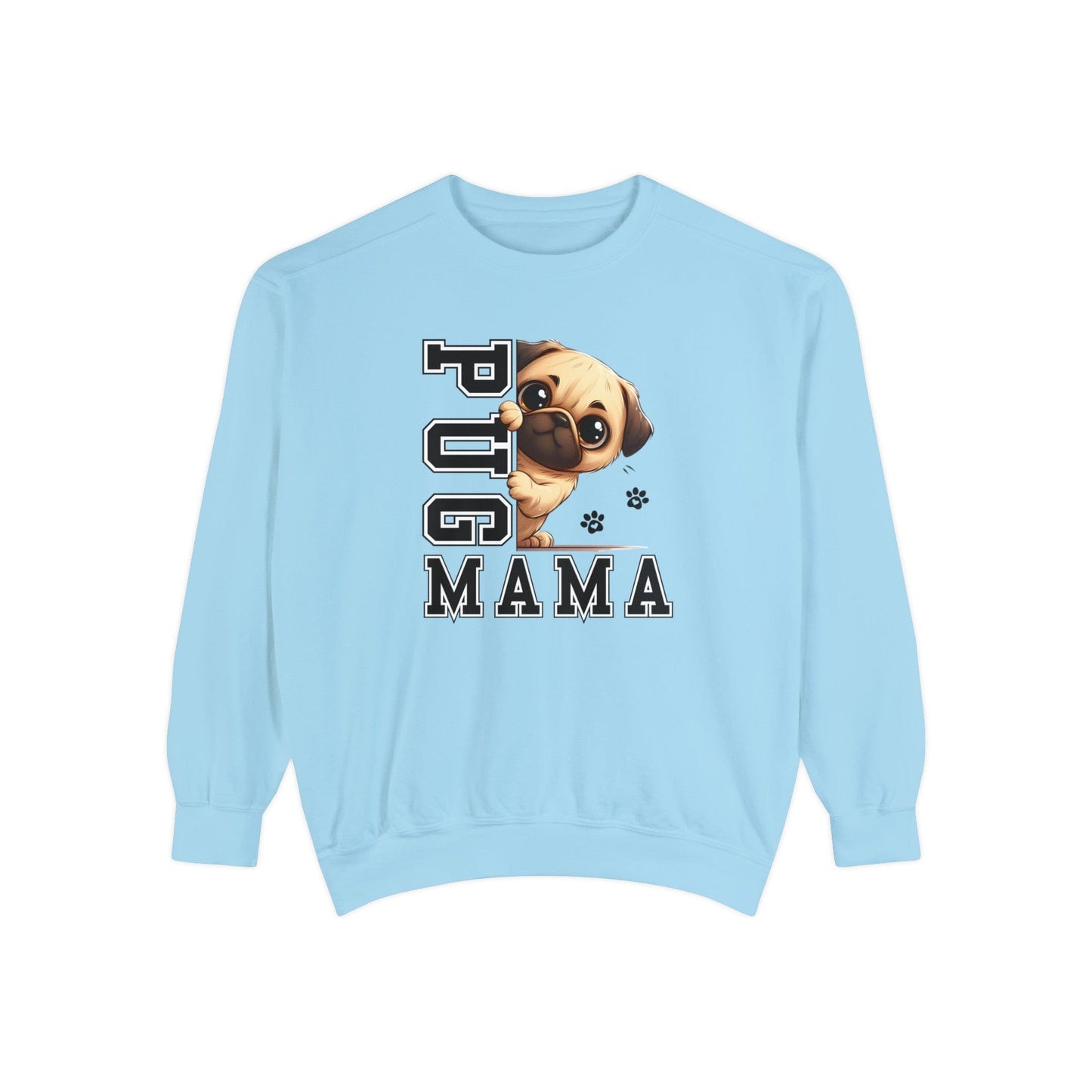Pug Mama - Premium Sweatshirt Sweatshirt Chambray / S