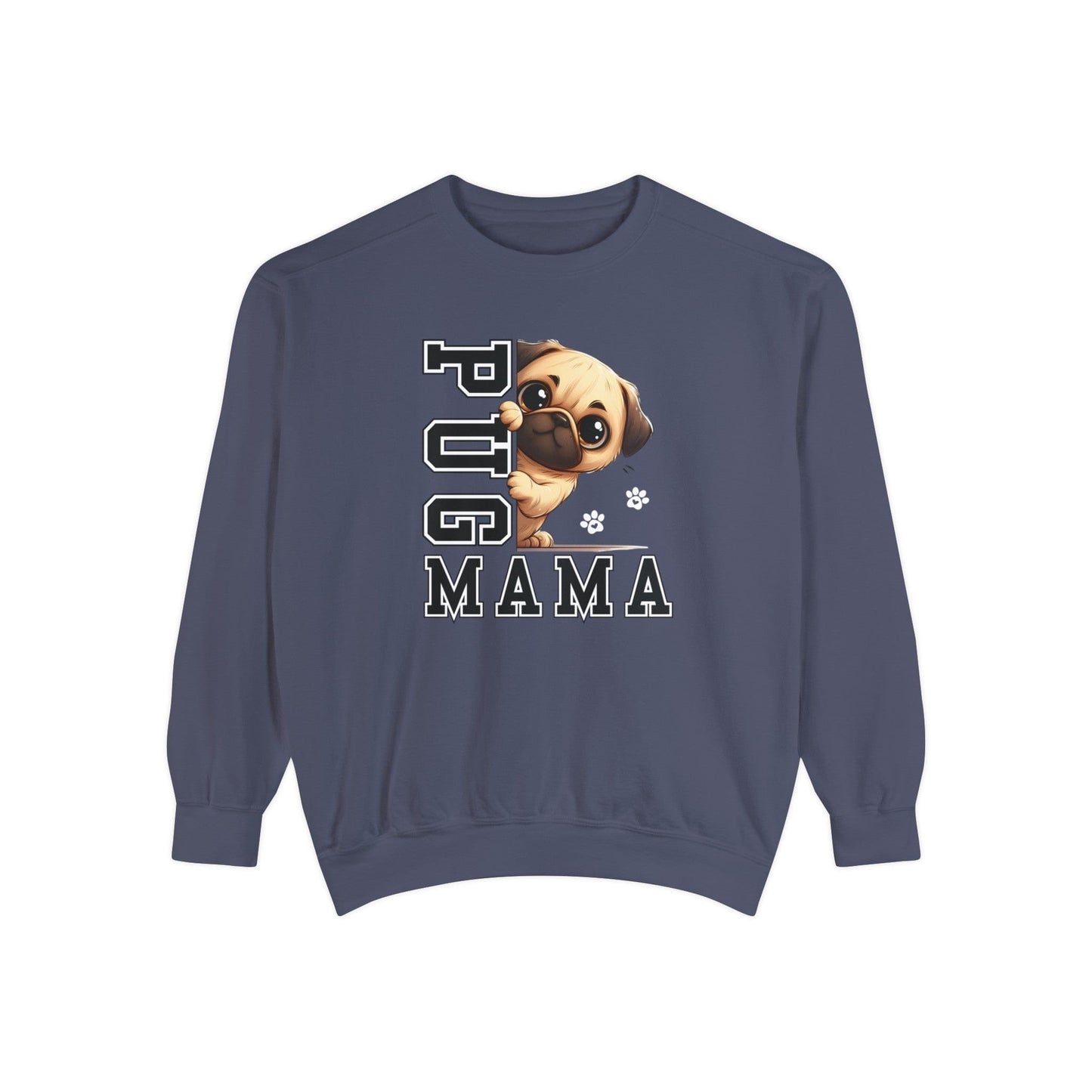 Pug Mama - Premium Sweatshirt Sweatshirt Denim / S