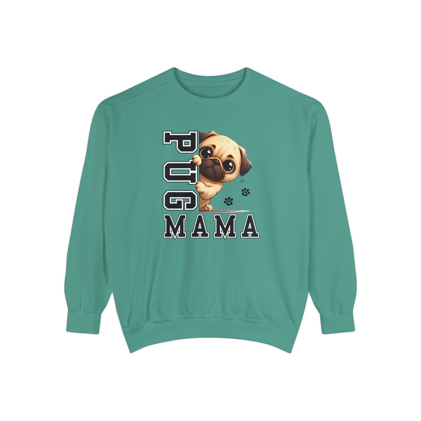 Pug Mama - Premium Sweatshirt Sweatshirt Light Green / S