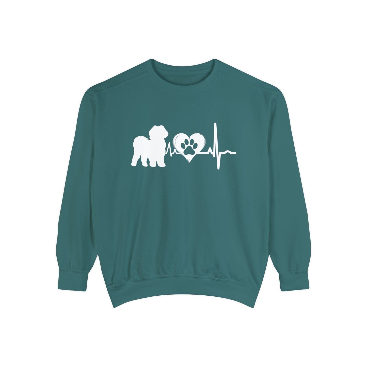 Shih Tzu Love Outline Graphic Sweatshirt Sweatshirt Blue Spruce / S