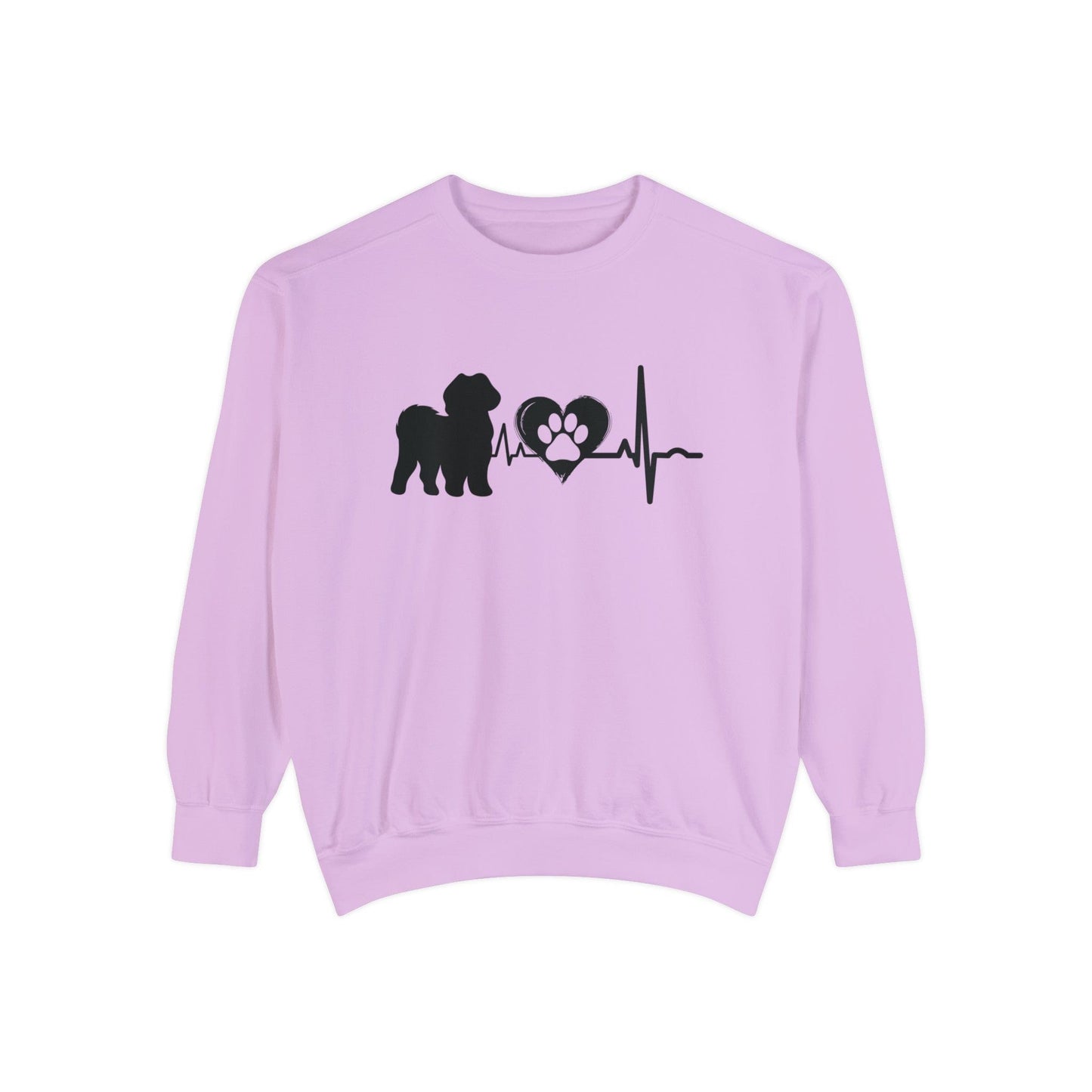 Shih Tzu Love Outline Graphic Sweatshirt Sweatshirt Orchid / S