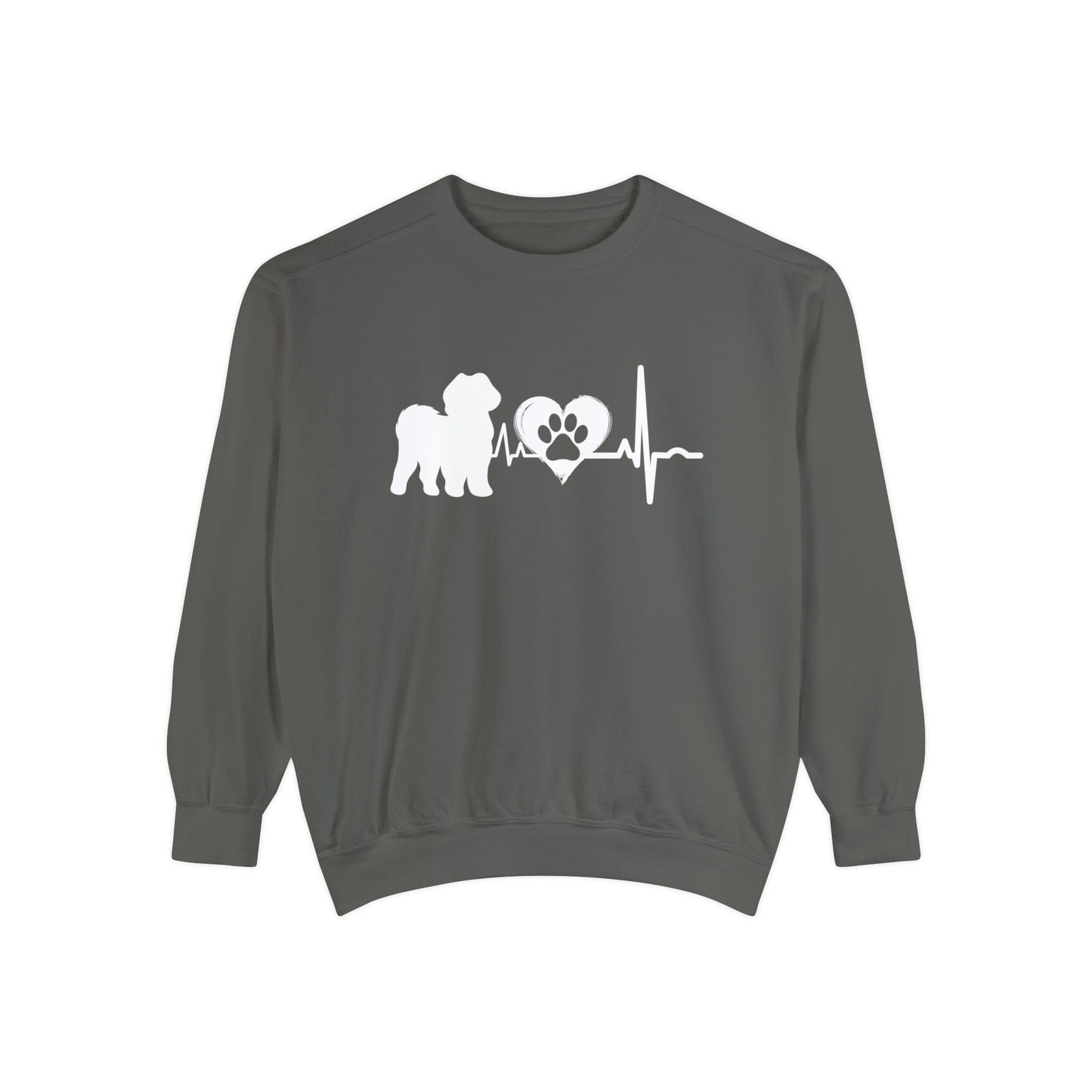 Shih Tzu Love Outline Graphic Sweatshirt Sweatshirt Pepper / S