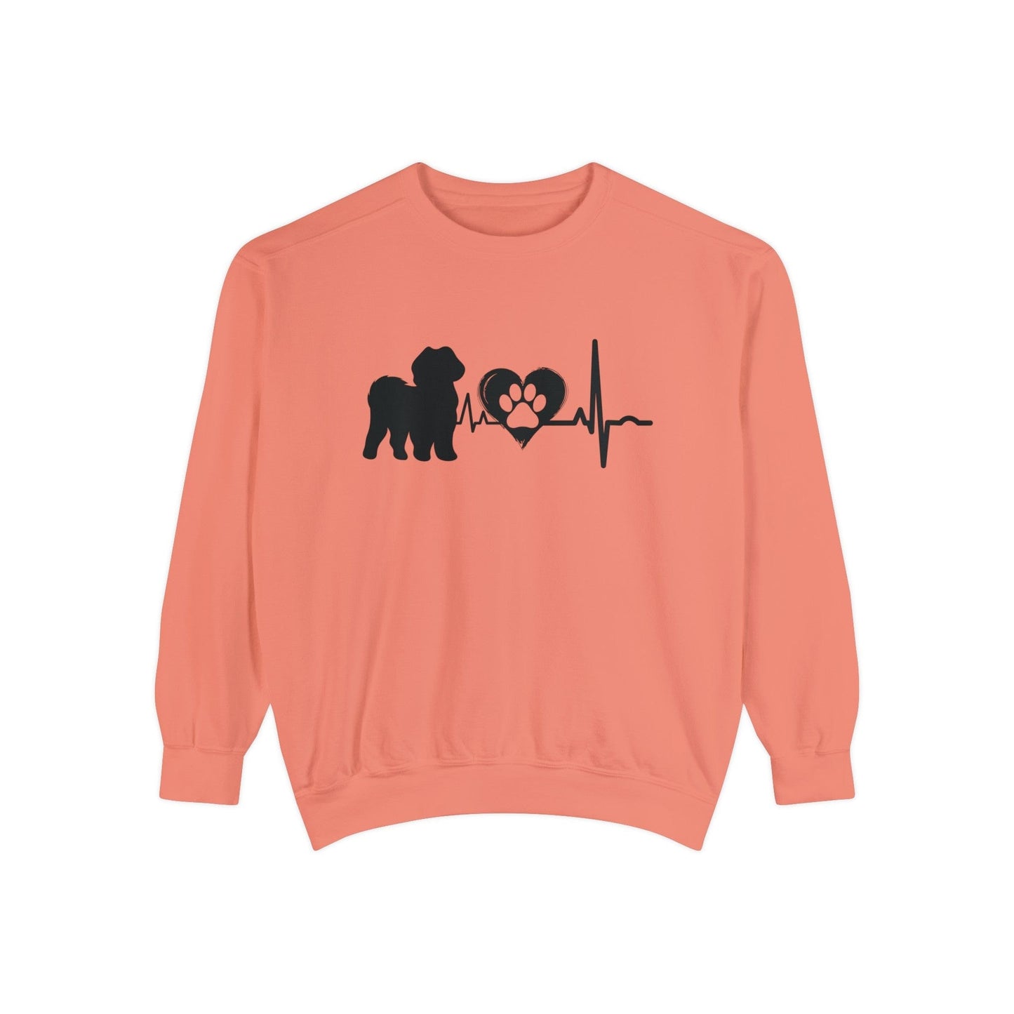Shih Tzu Love Outline Graphic Sweatshirt Sweatshirt Terracotta / S