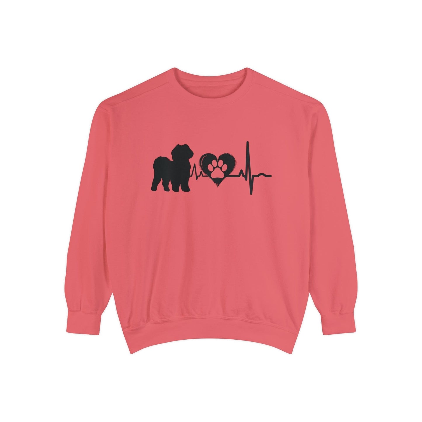 Shih Tzu Love Outline Graphic Sweatshirt Sweatshirt Watermelon / S