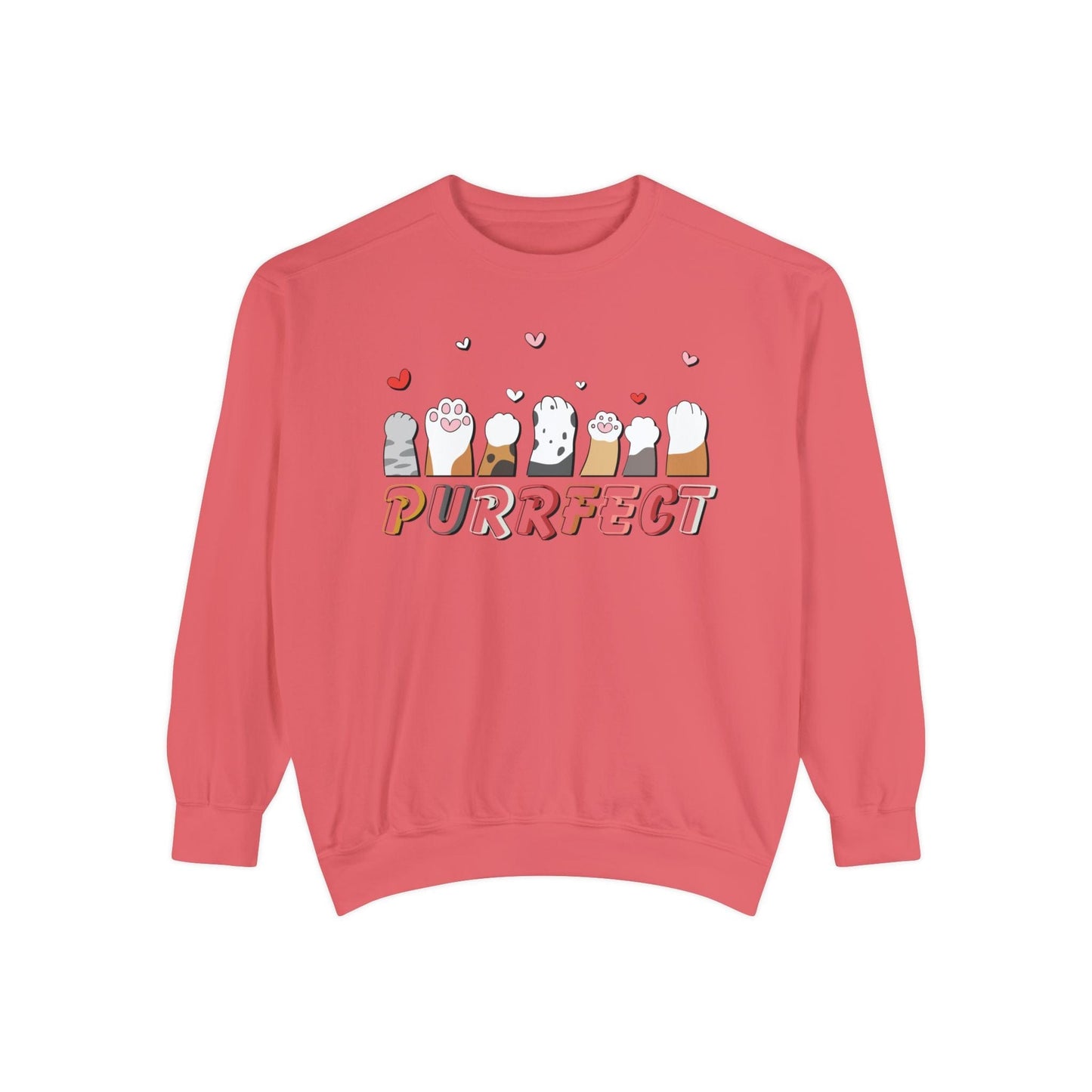 Purrfect Cat Lover Sweatshirt Sweatshirt Watermelon / S