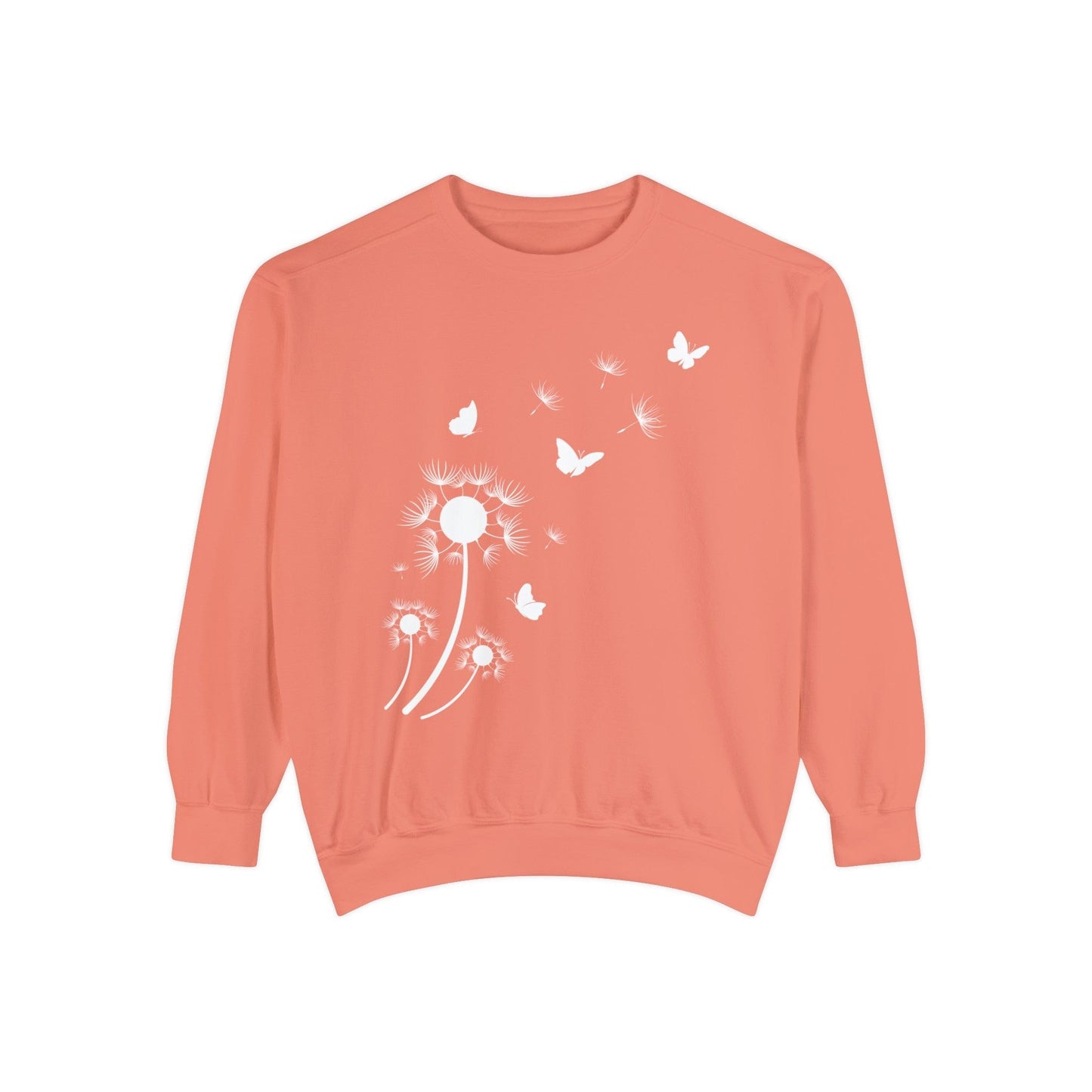Whimsical Blowing Dandelion - Premium Sweatshirt Sweatshirt Terracotta / S