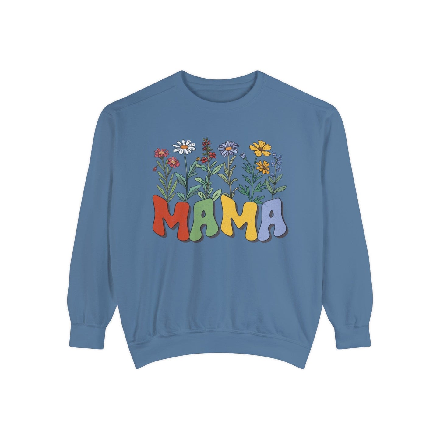 Wildflowers Mama - Premium Sweatshirt Sweatshirt Blue Jean / S