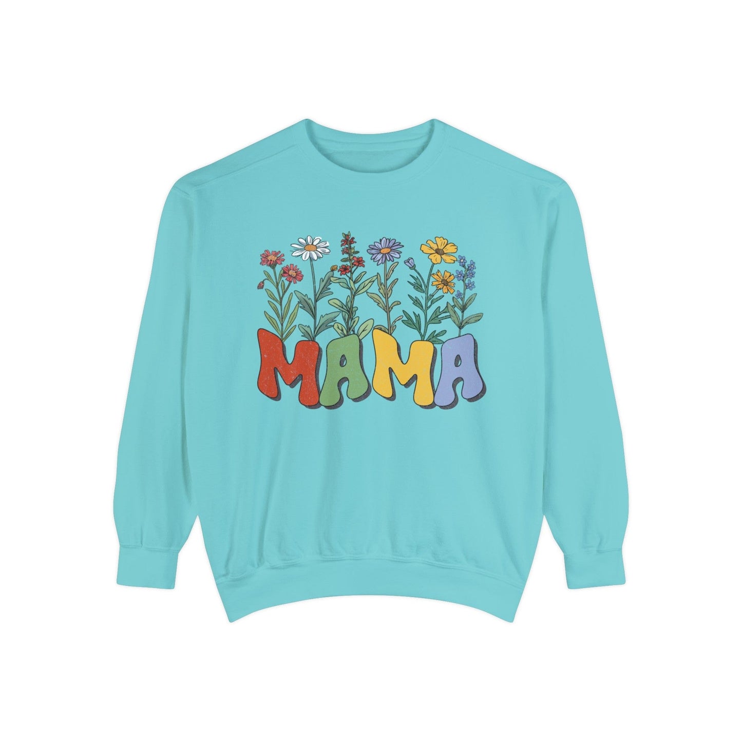 Wildflowers Mama - Premium Sweatshirt Sweatshirt Chalky Mint / S