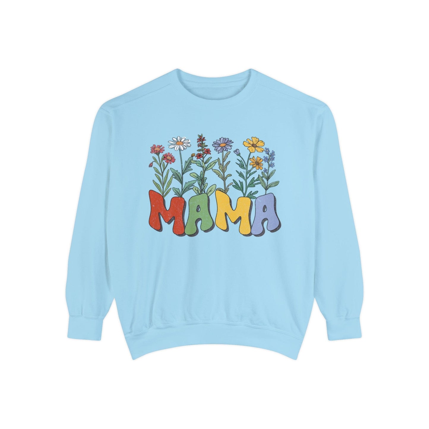 Wildflowers Mama - Premium Sweatshirt Sweatshirt Chambray / S