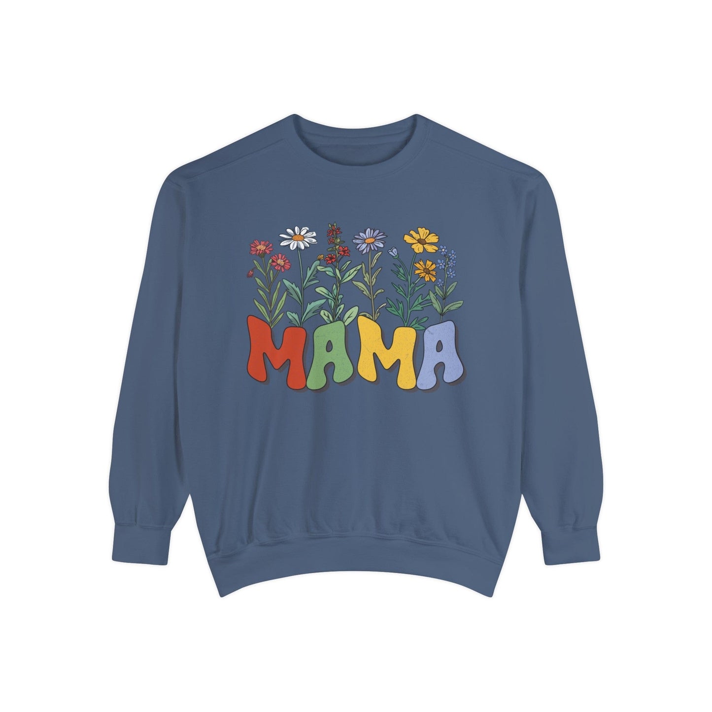 Wildflowers Mama - Premium Sweatshirt Sweatshirt Denim / S